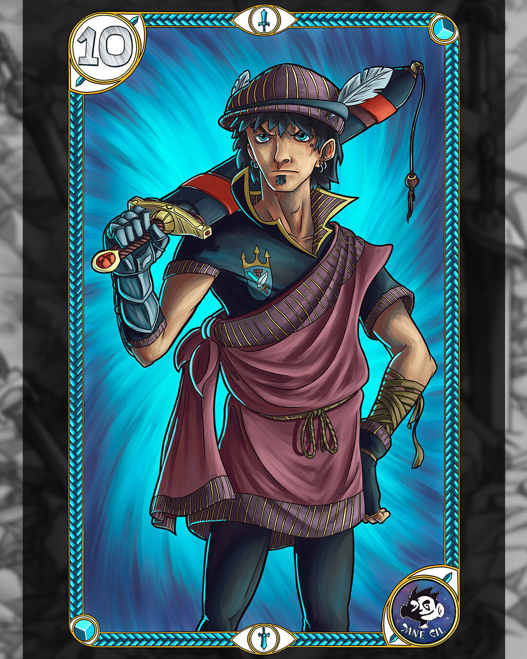 Artstation Baraja Espanola Original Sota De Espadas