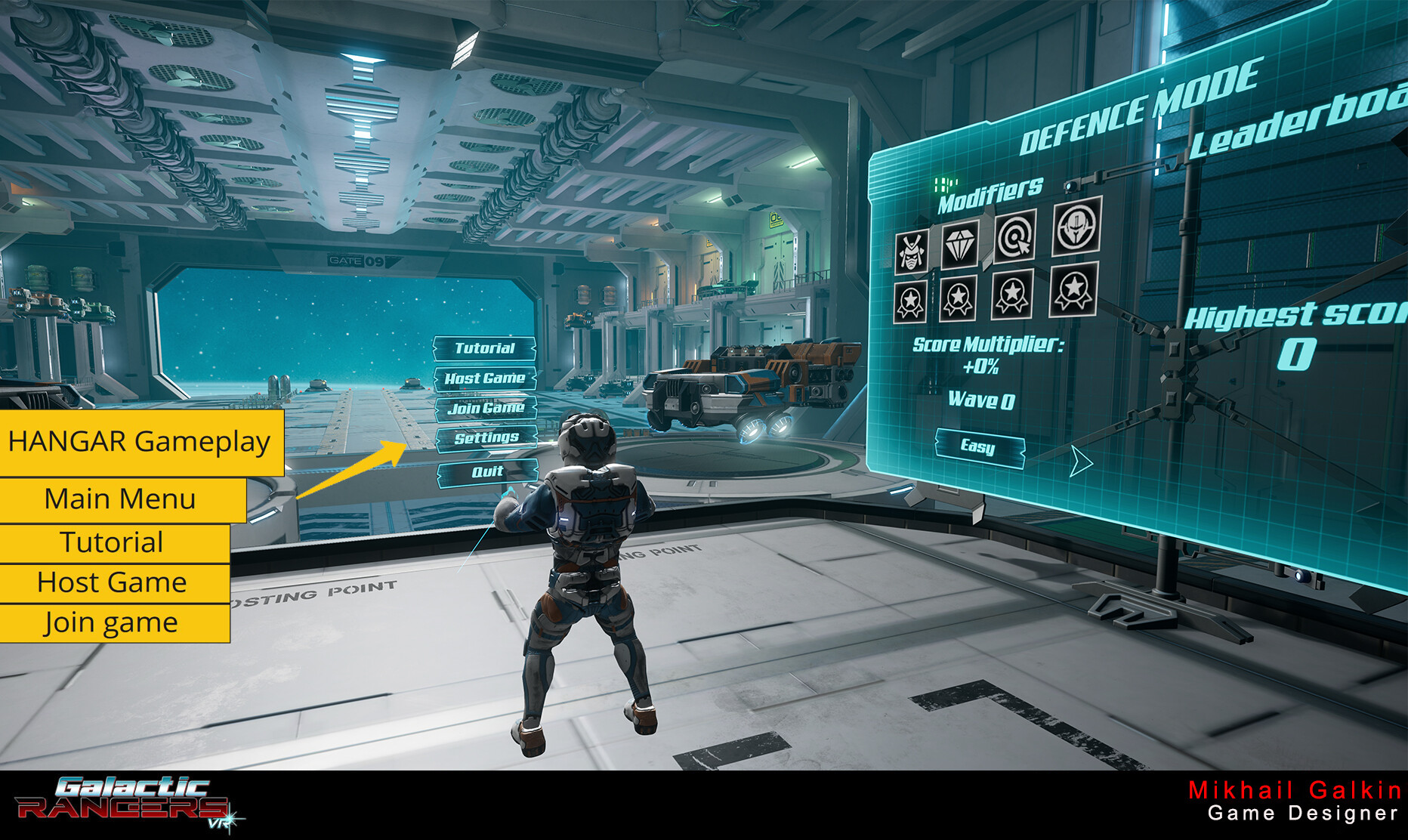 Mikhail Galkin Galactic Ranngers VR Main Hub Gameplay UE4