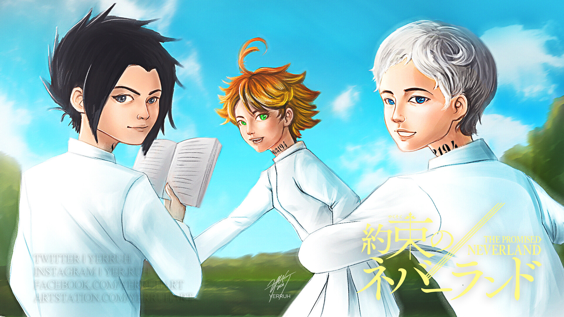 Artstation Ray Emma And Norman From The Promised Neverland Yara Sevilleno