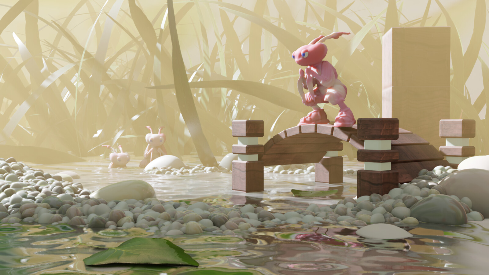 Finished scene, rendered in Blender's Eevee renderer.