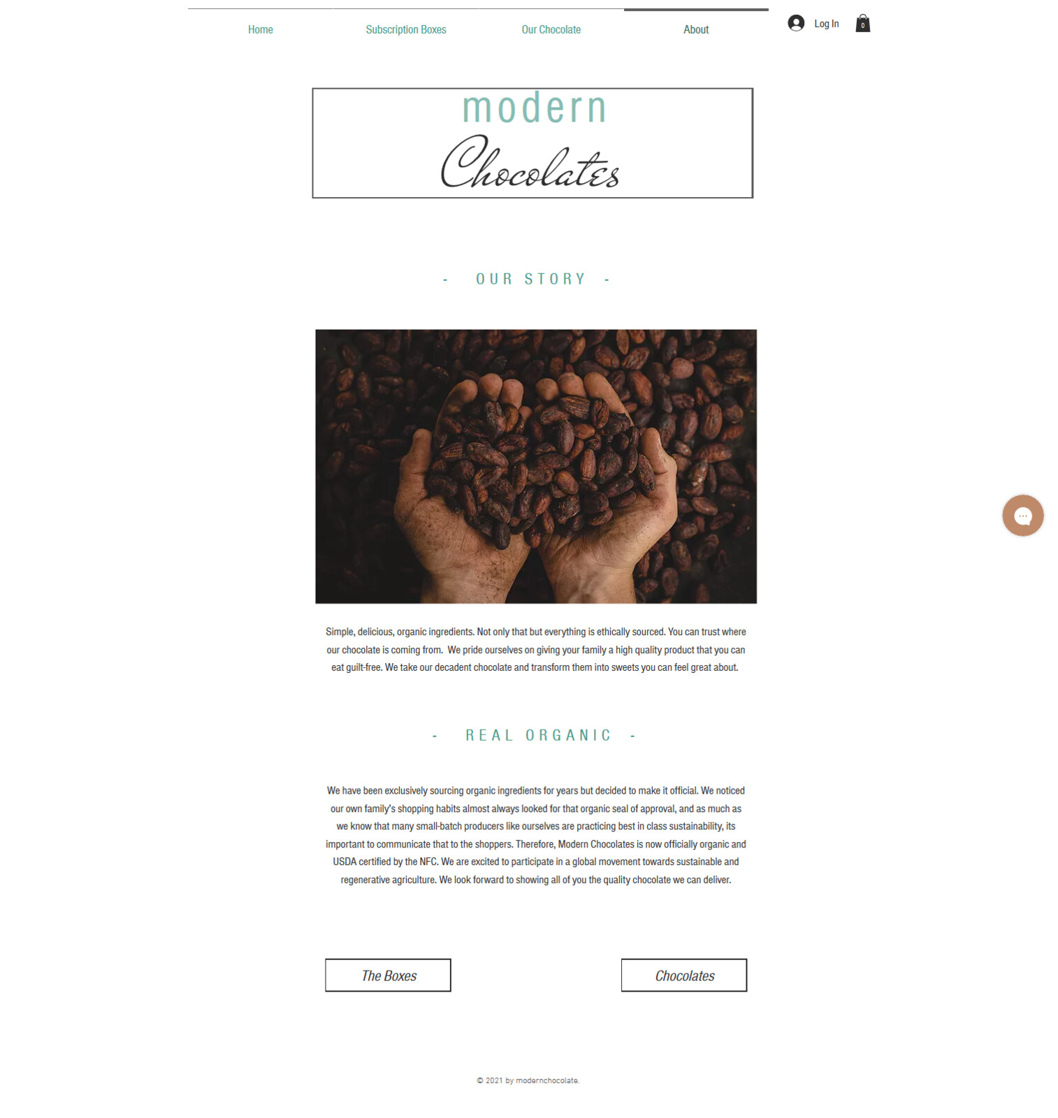 The "About" page for Modern Chocolates website

Photo Credit:
Pablo Merchán Montes