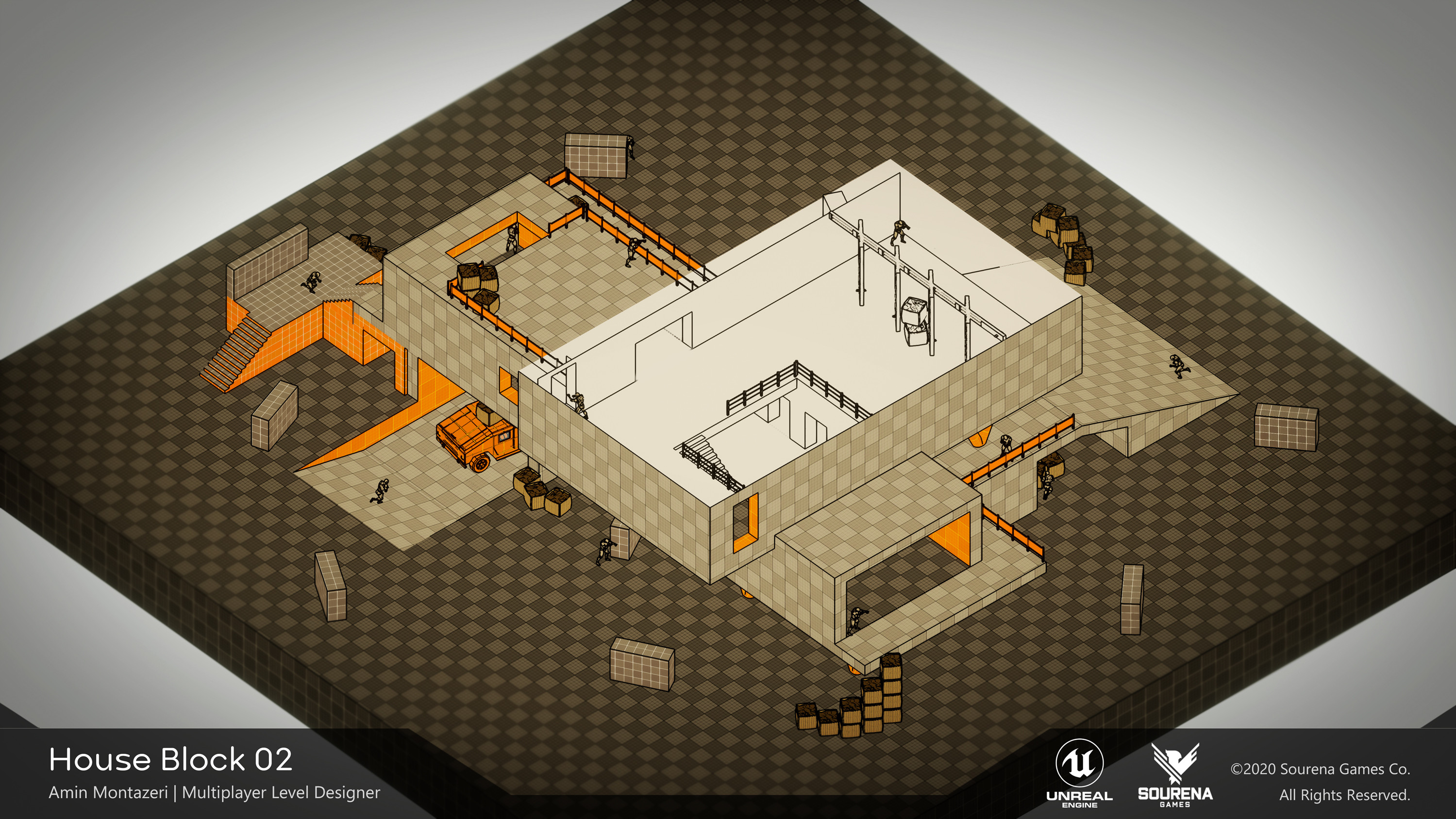 Isometric view - House Block 02