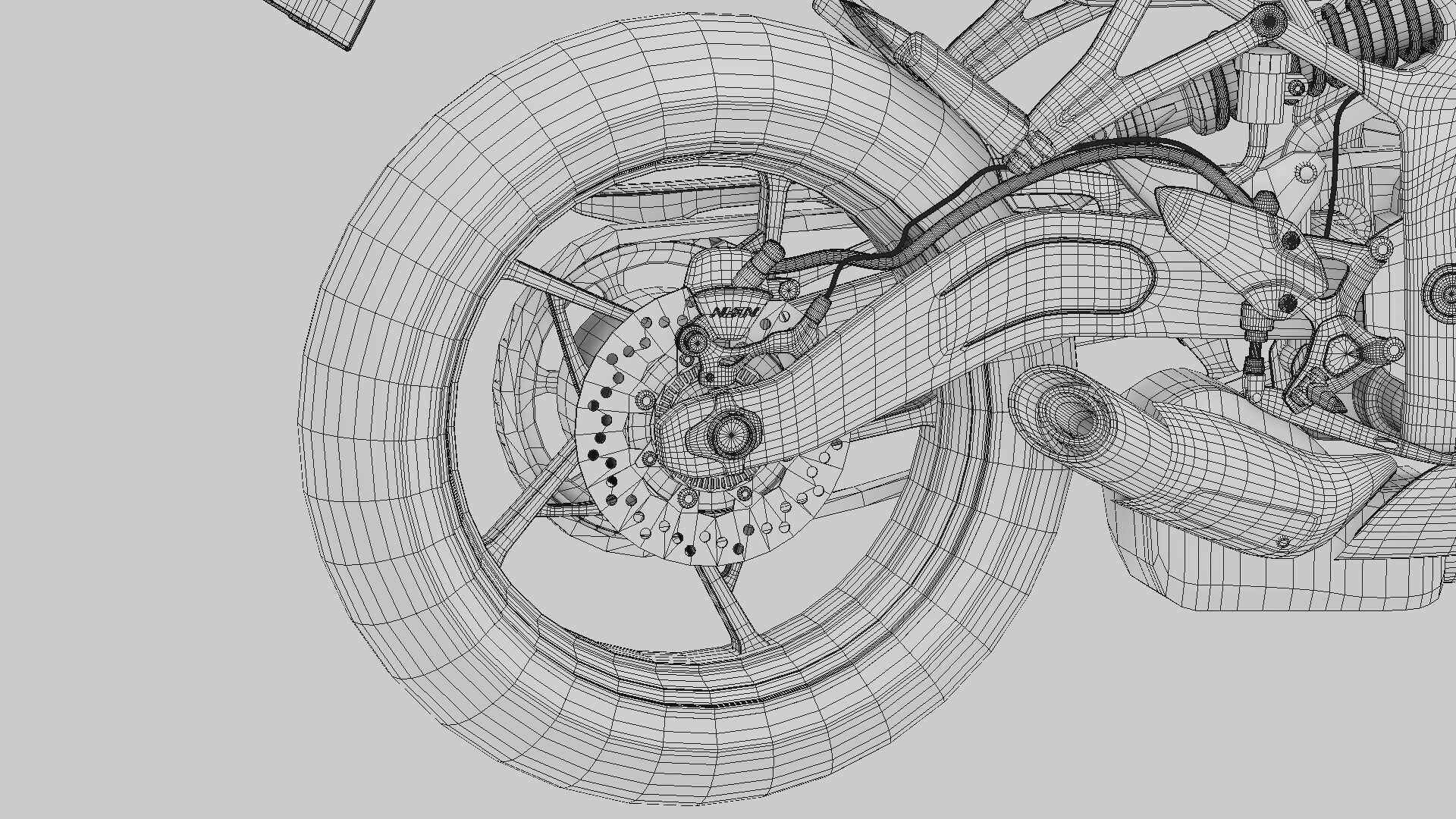 自作絵 ArtStation - Kawasaki Ninja ZX25R Wireframe Render