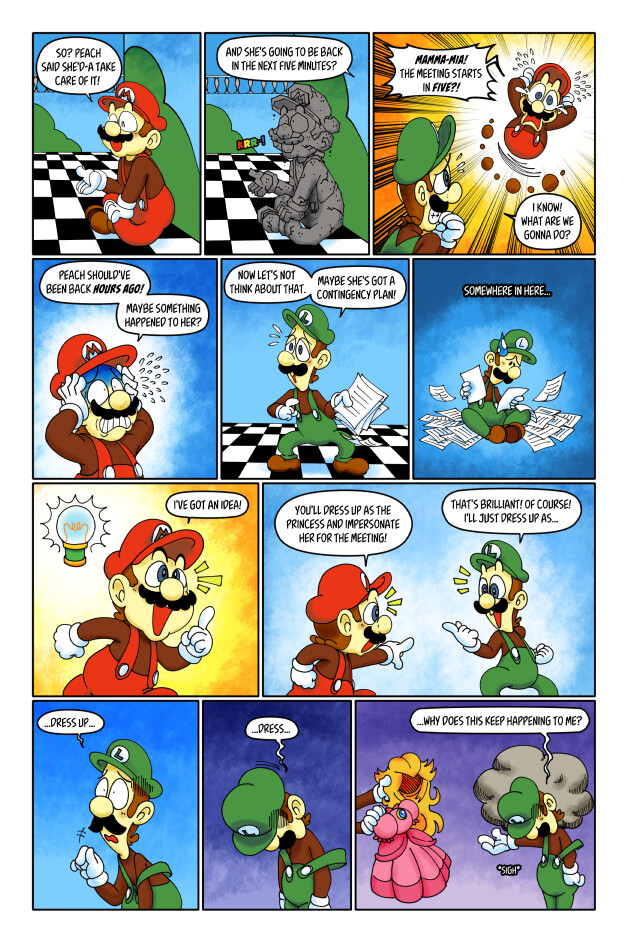 Mario x peach comic