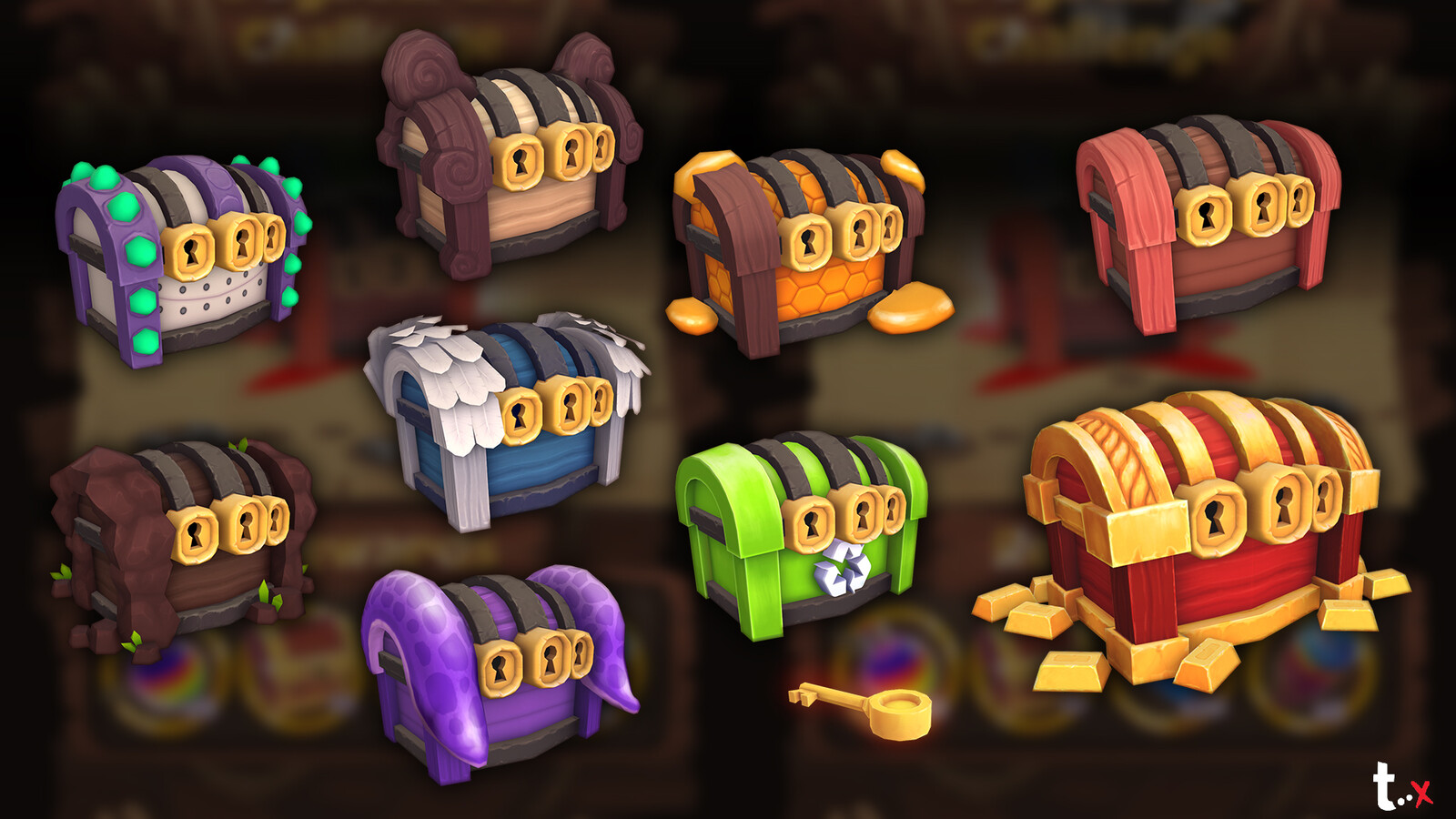 3D versions of all the chests