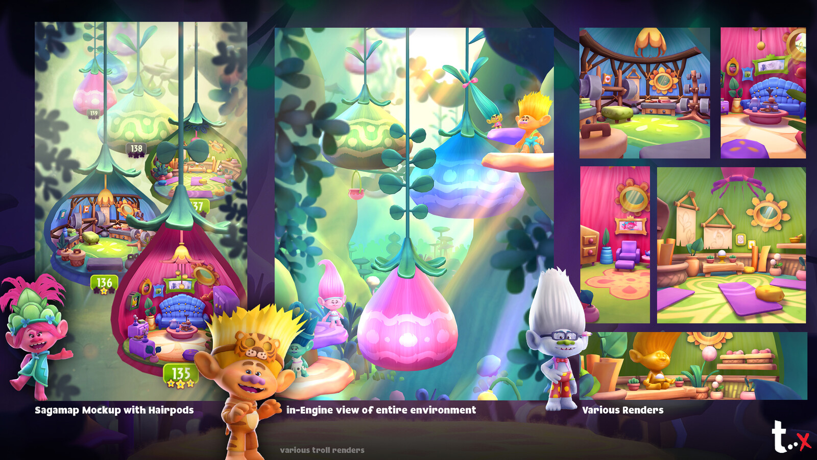 Some examples of how they have been used in mockups and the final game. 