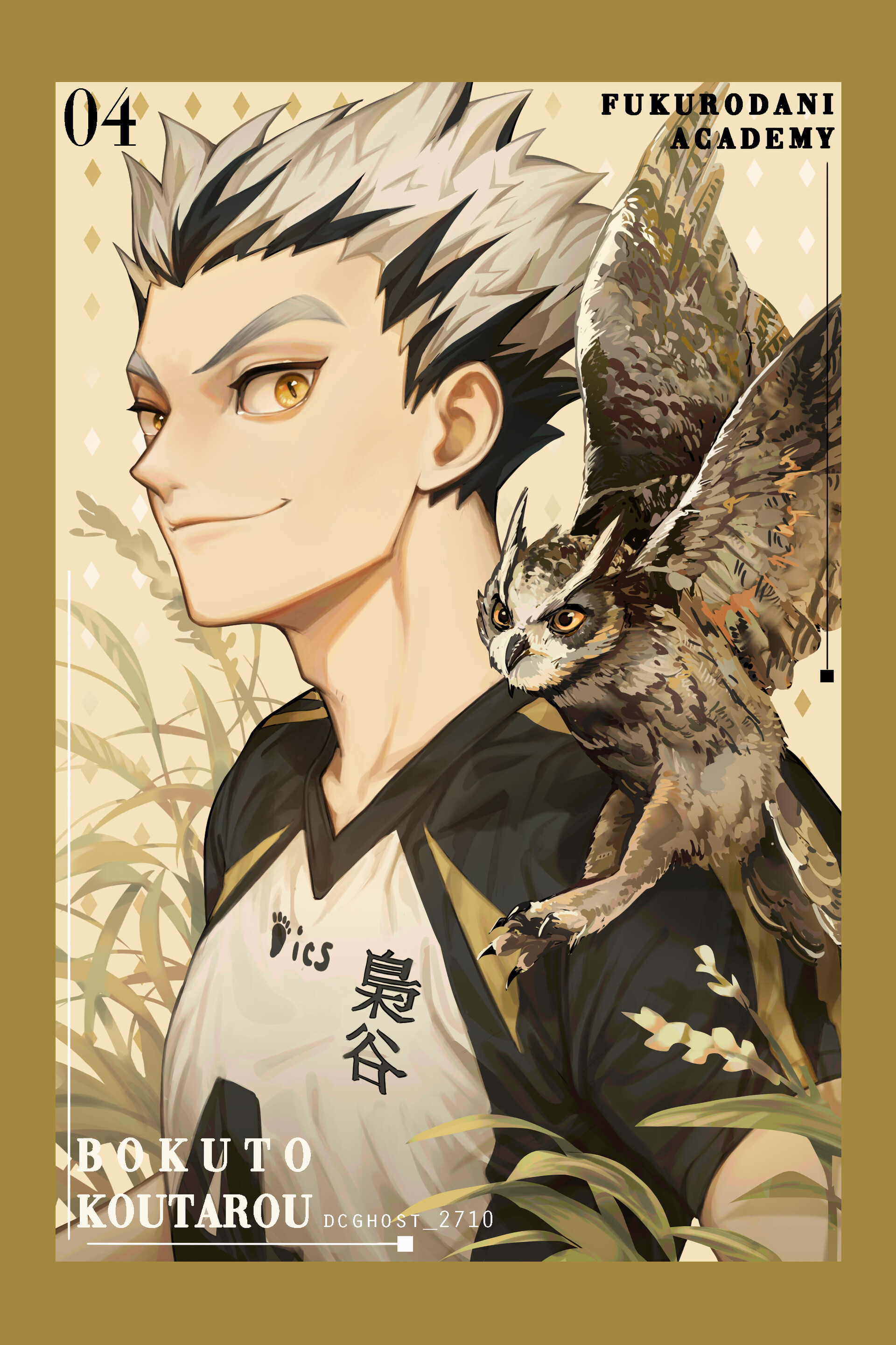 haikyuu painting Bokuto Painting Acrylic