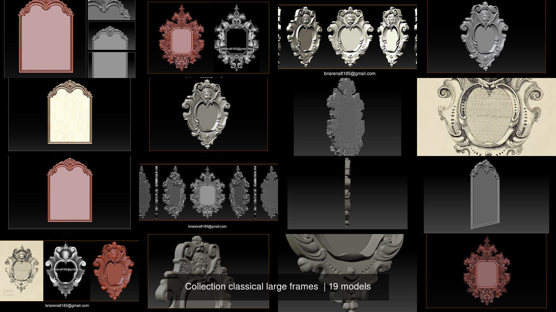 ArtStation - Collection classical large frames