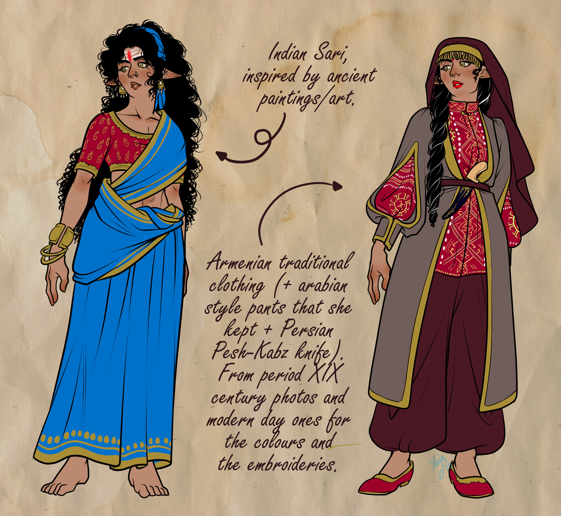 Artstation Character Design Shahrazad Arabella Salvini