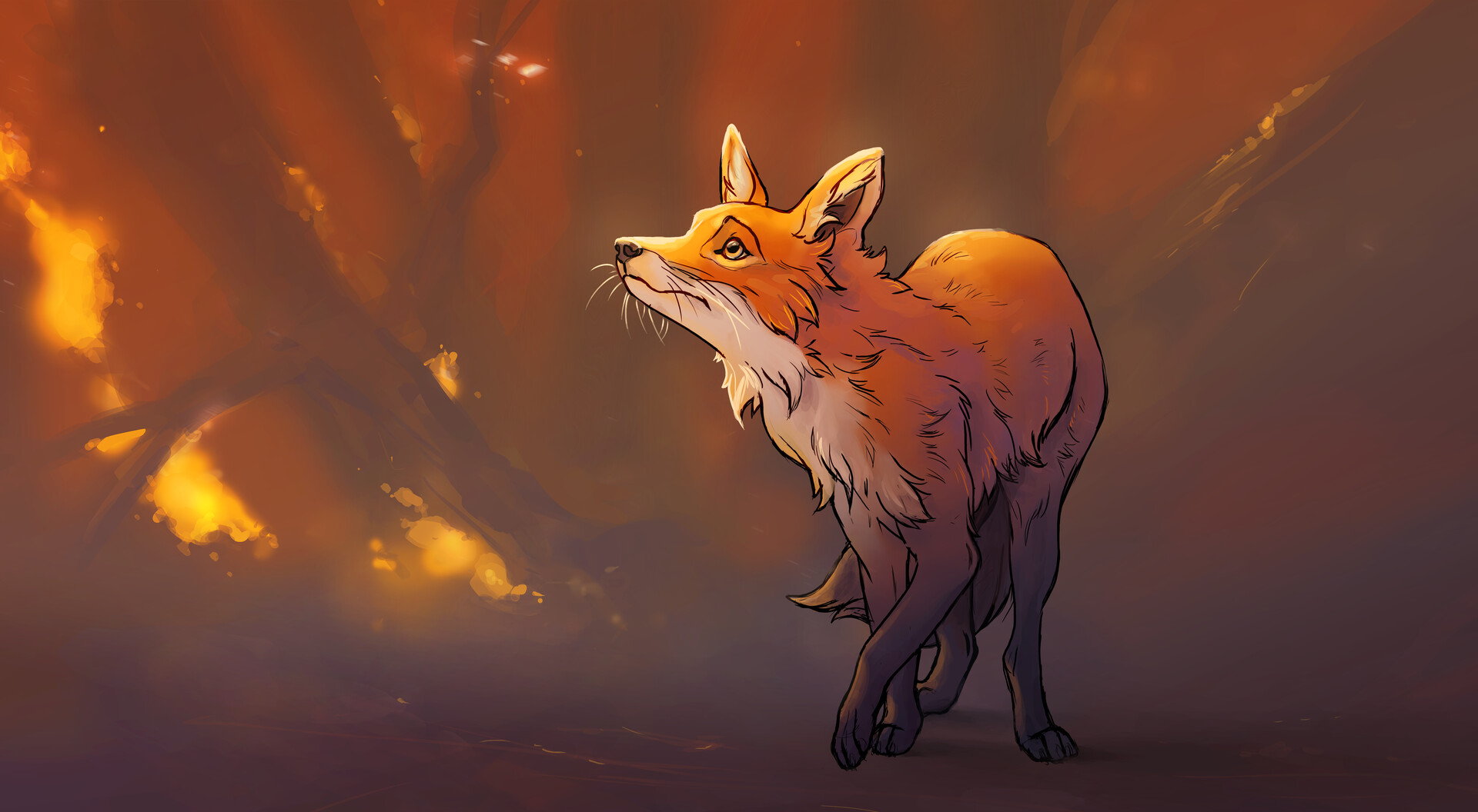 &quot;<b>Fox</b>&quot; - Illustration, Janina Quakenack.