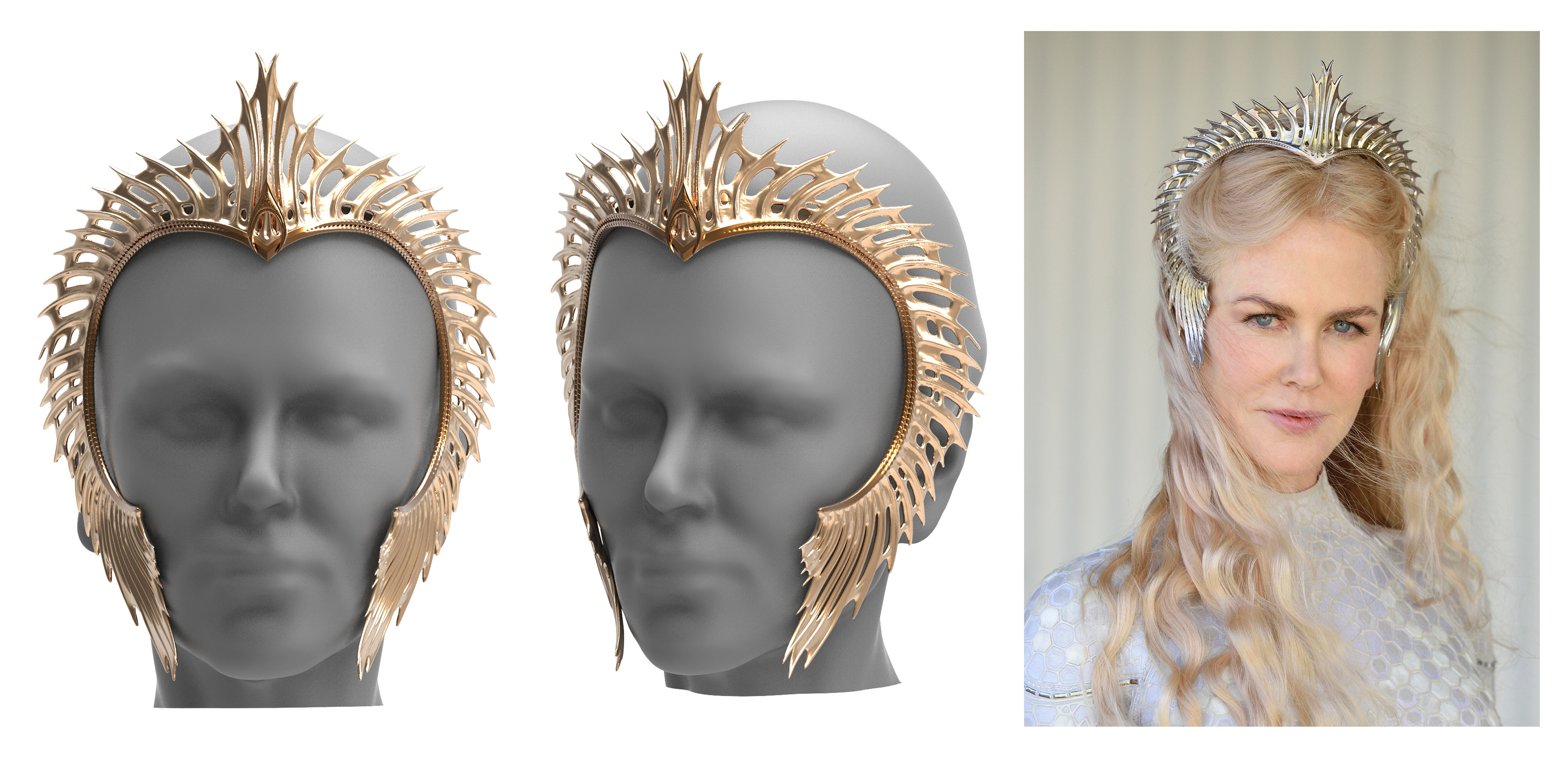 Queen Atlanna - crown 3d modelled and 3d printed