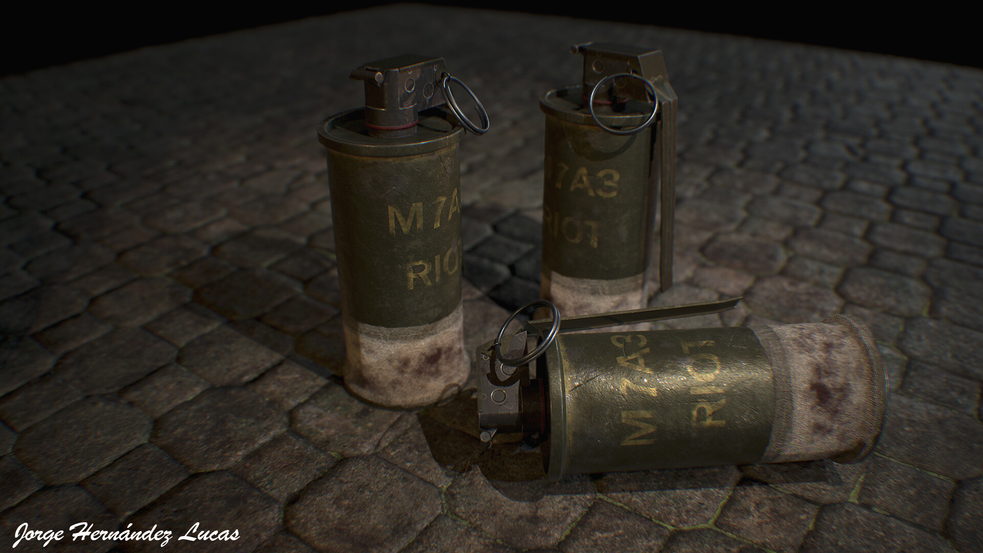 ArtStation - Gas Grenade - M7A3 RIOT