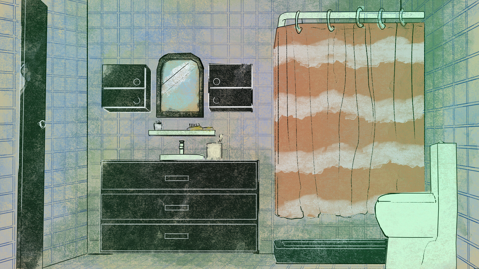 Download Artstation Bathroom Background Marah Salaita
