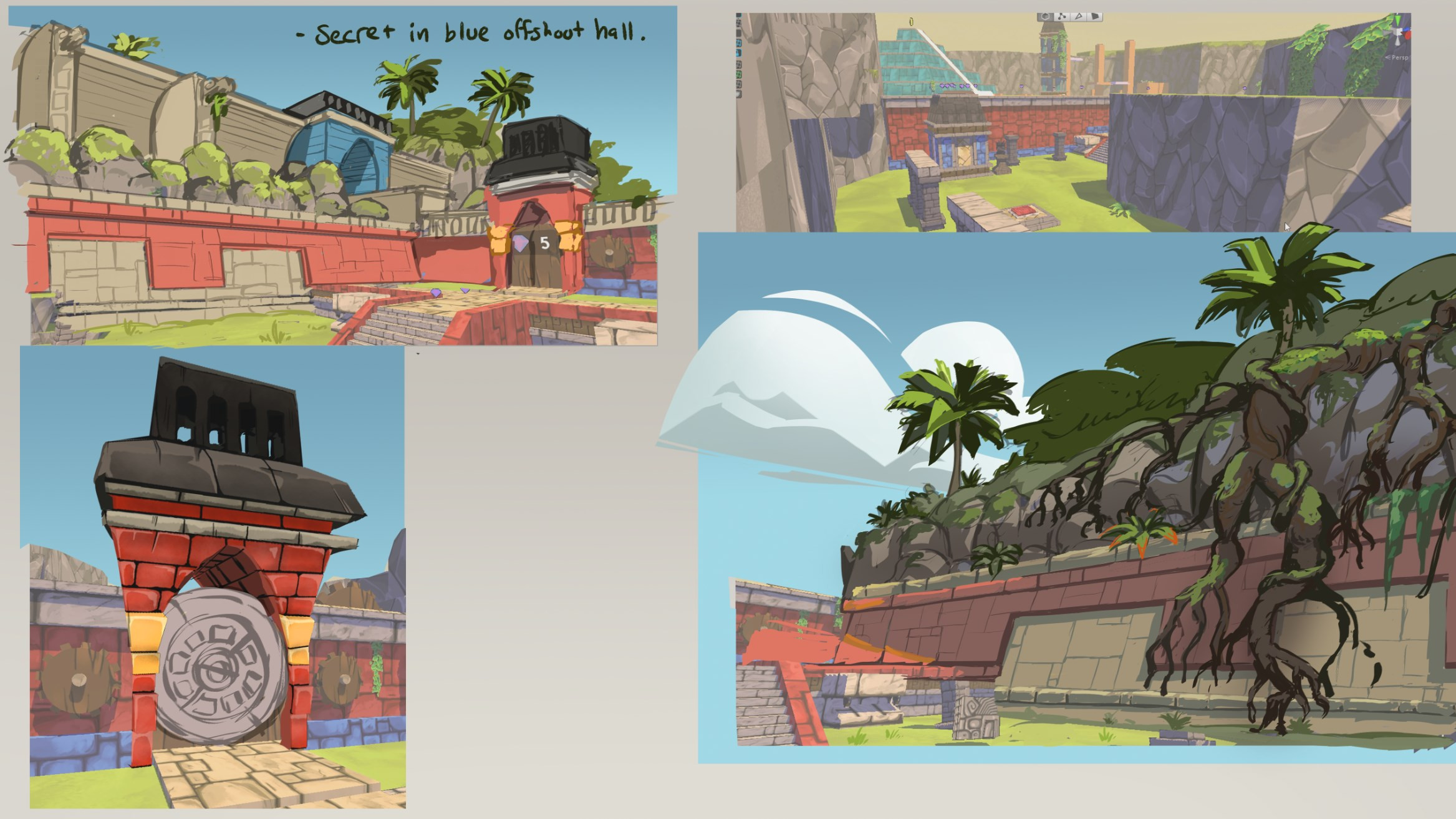 Paintovers for the starting area. 