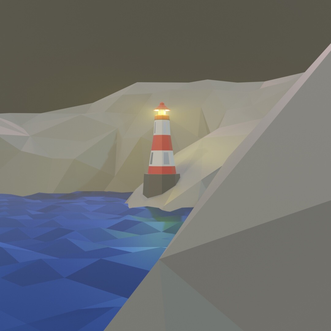ArtStation - Low poly lighthouse
