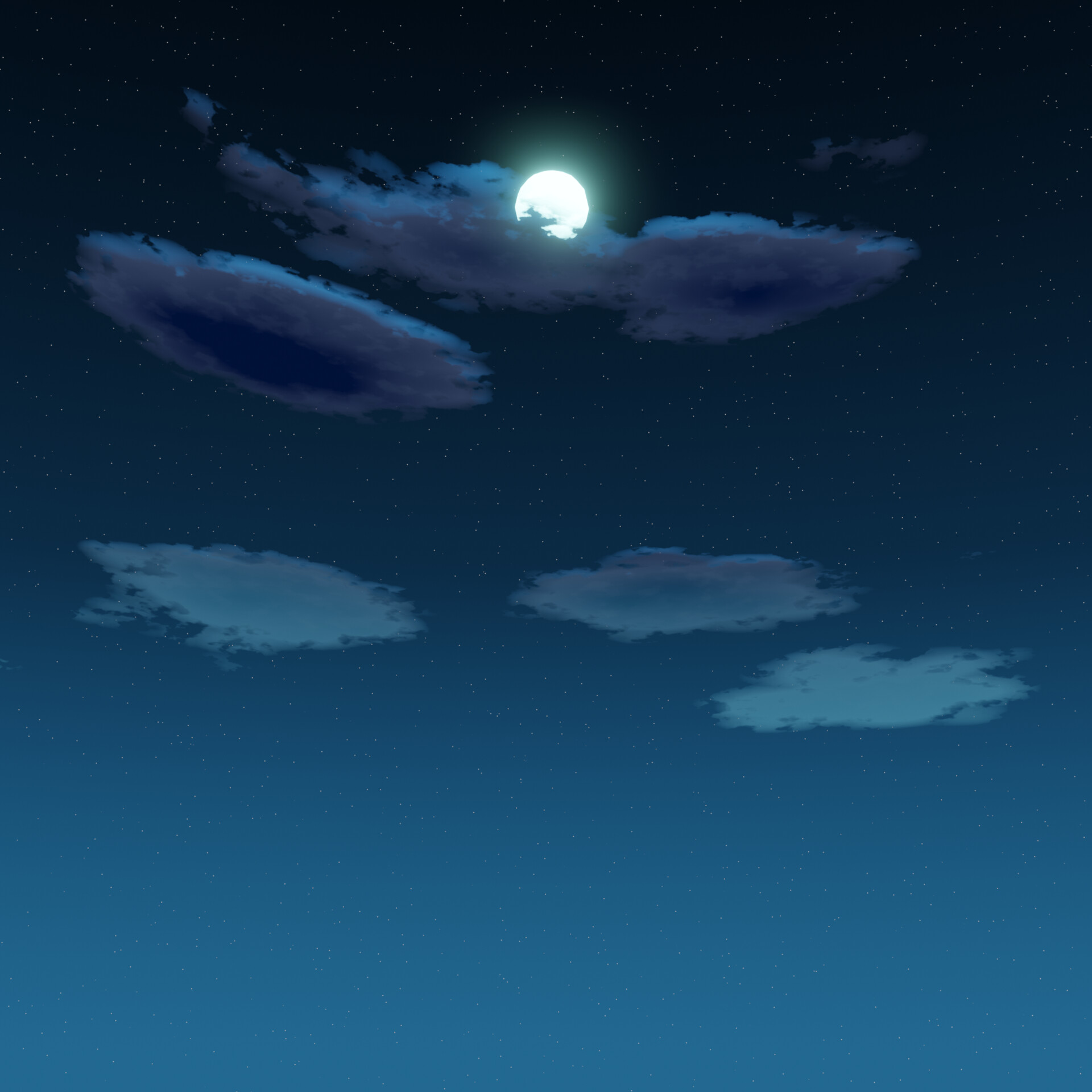 ArtStation - Anime night sky