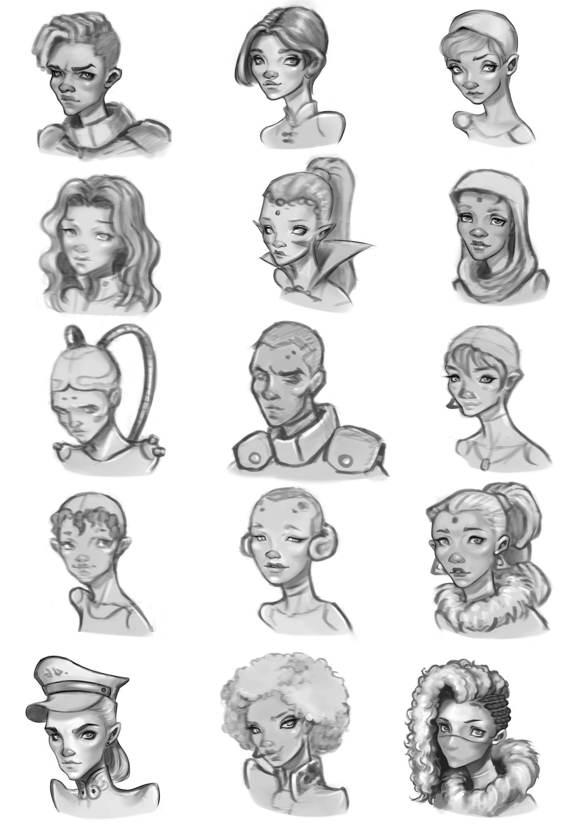 ArtStation - WIP character profile practice
