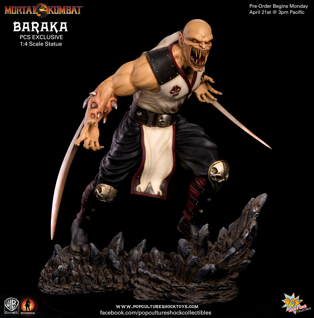 Pop Culture Shock PCS Mortal Kombat 9 Exclusive Baraka 1:4 scale Statue  Sideshow