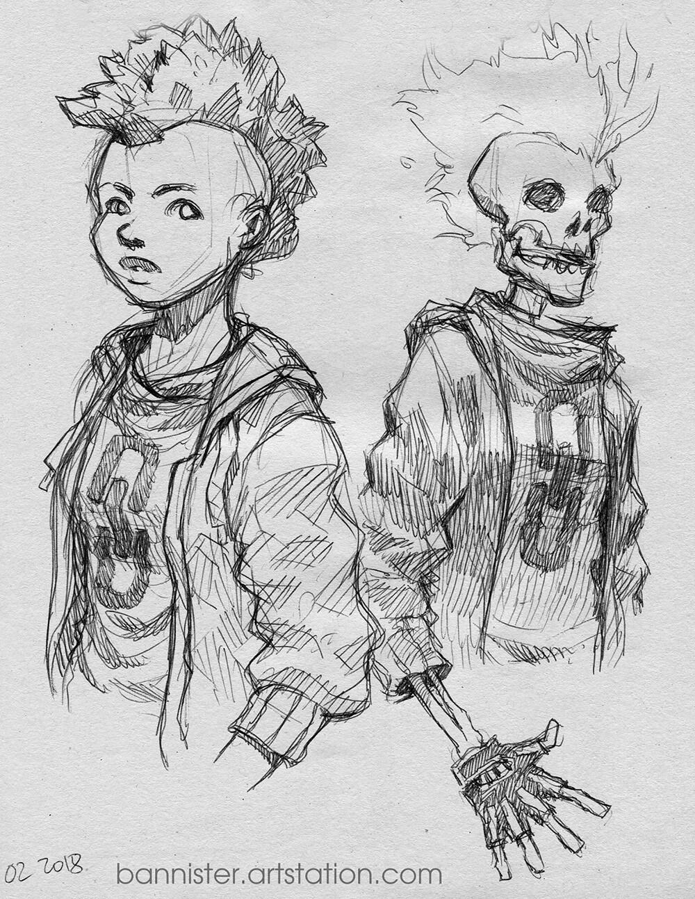 Let's enter the section concerning the Very first character design direction, who was more punk oriented and more adult.