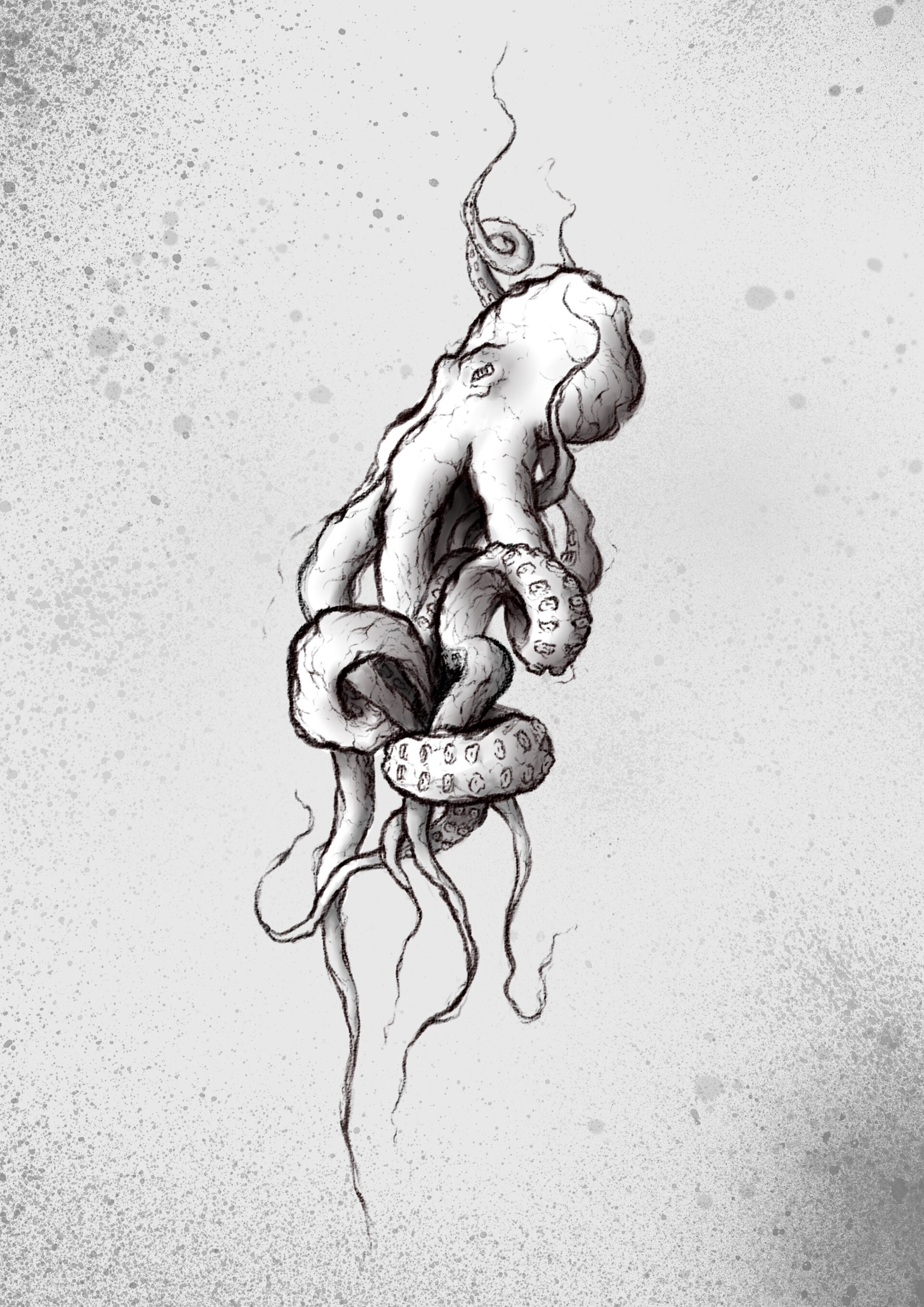 ArtStation - Octopus tattoo sketch, image size:1920x2716