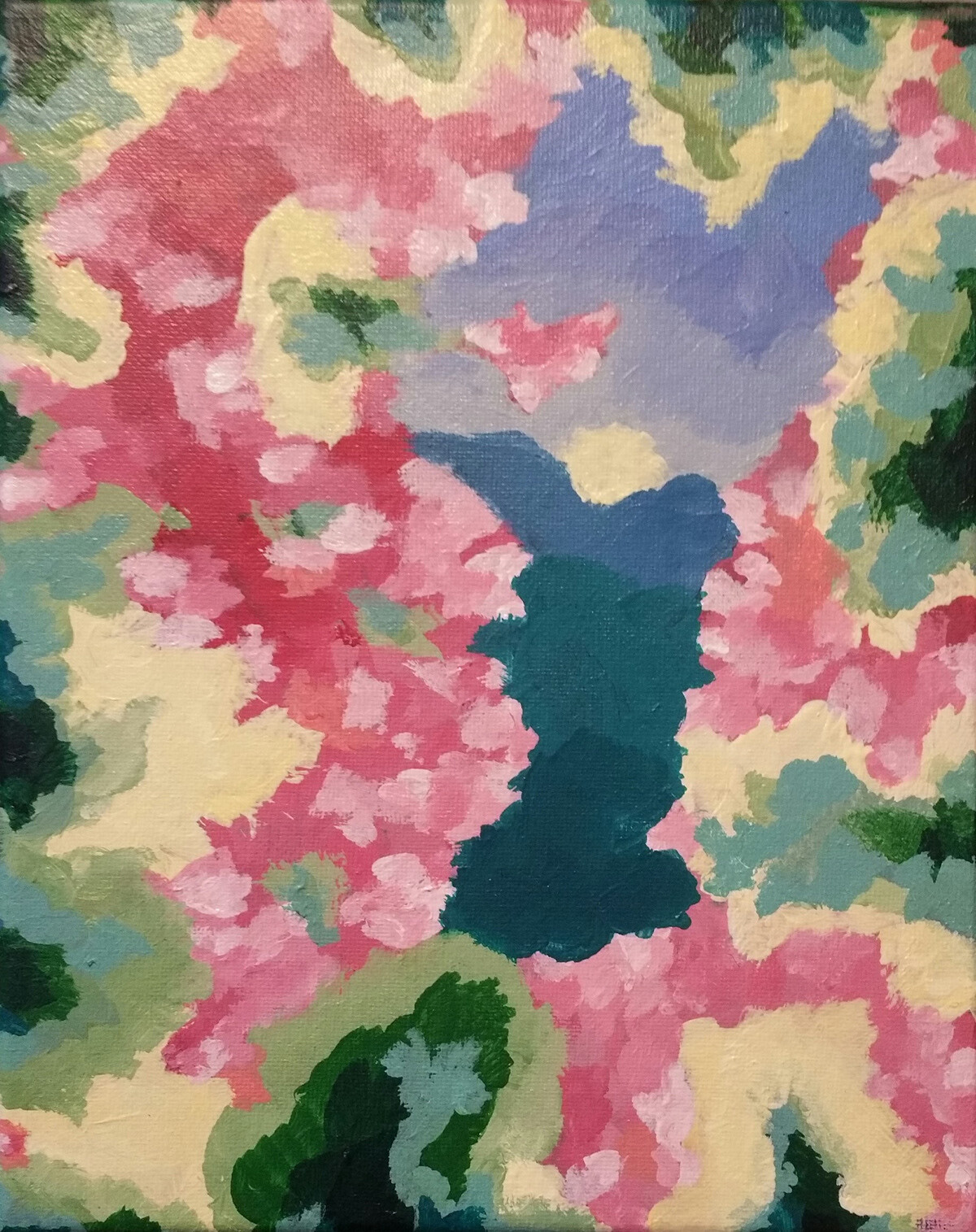Mountain Blossoms, Acrylic on Canvas, 2017