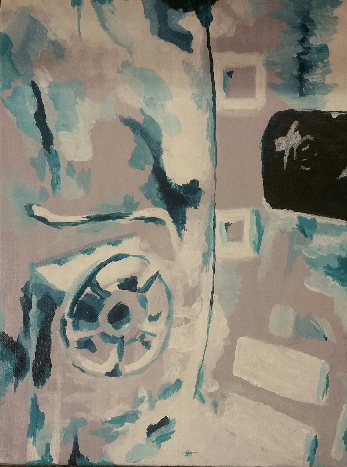 Cold Train Door, Acrylic on Canvas, 2018