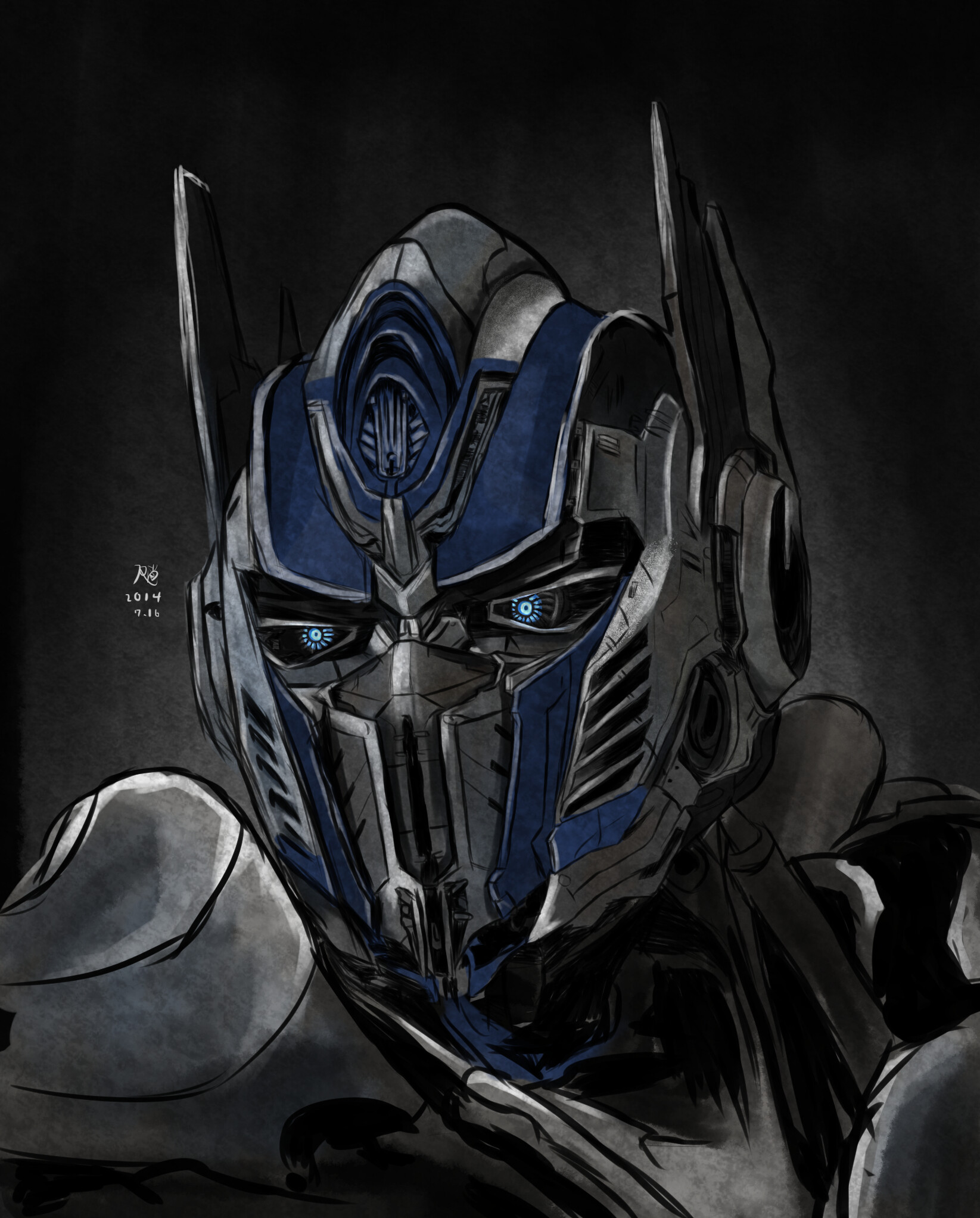 Buy Custom Optimus Prime Vs Megatron Transformers Sketch Style Online in  India  Etsy