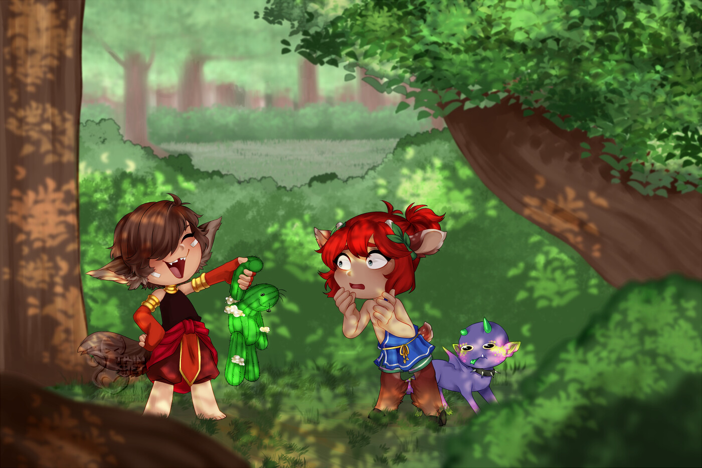 Character interacting in environment