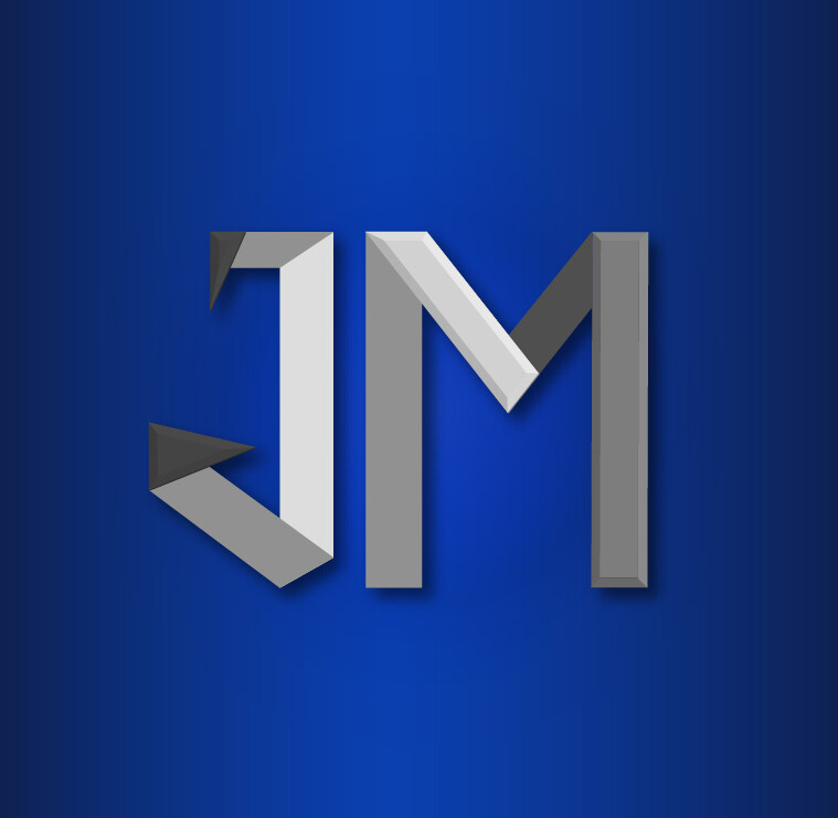 Jm logo monogram with emblem shield shape design Vector Image