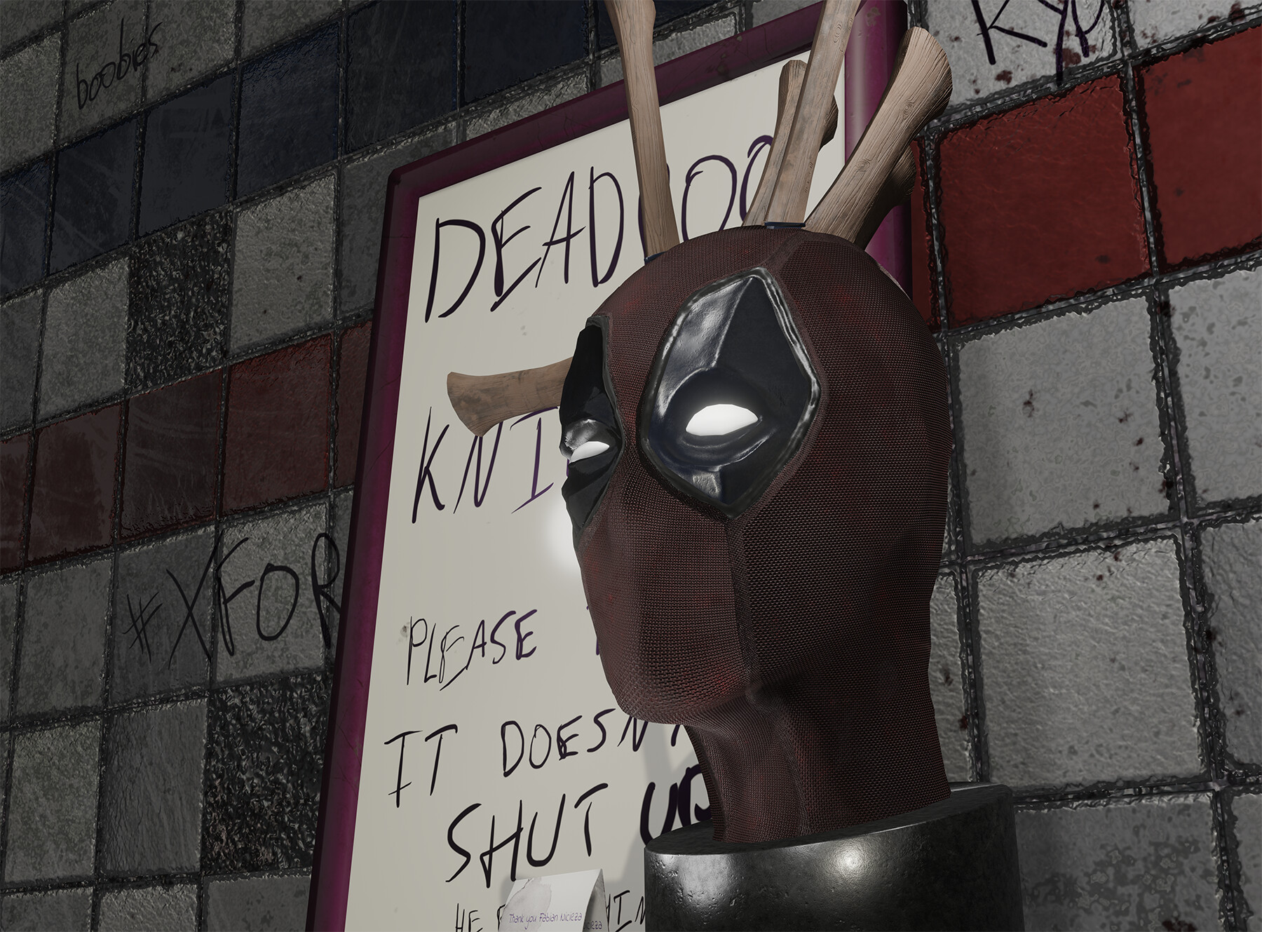 ArtStation - Deadpool Knife Block (Fan art)