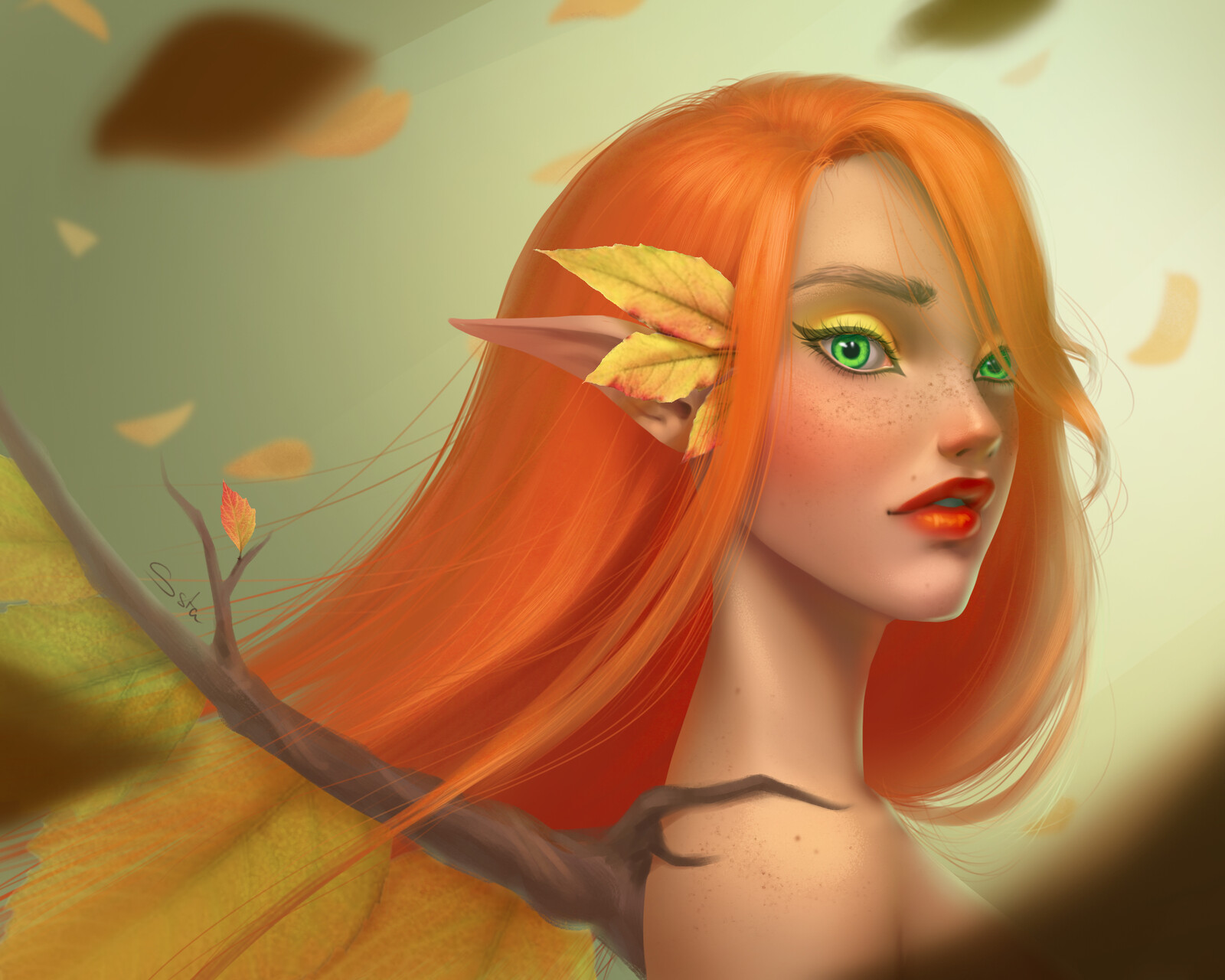 Fairy of autumn leaves