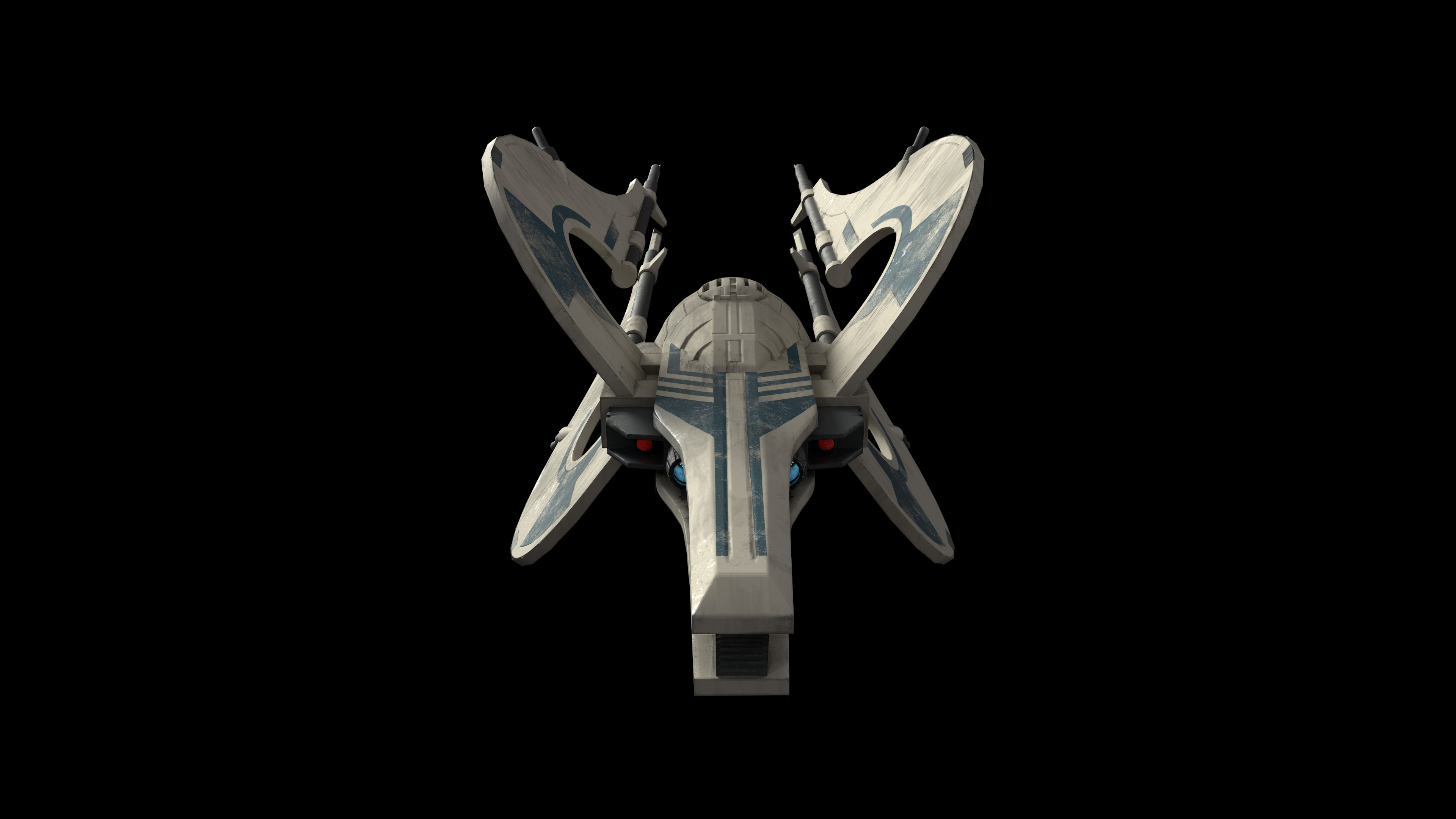 Top Rear Low Poly with Ambient Occlusion