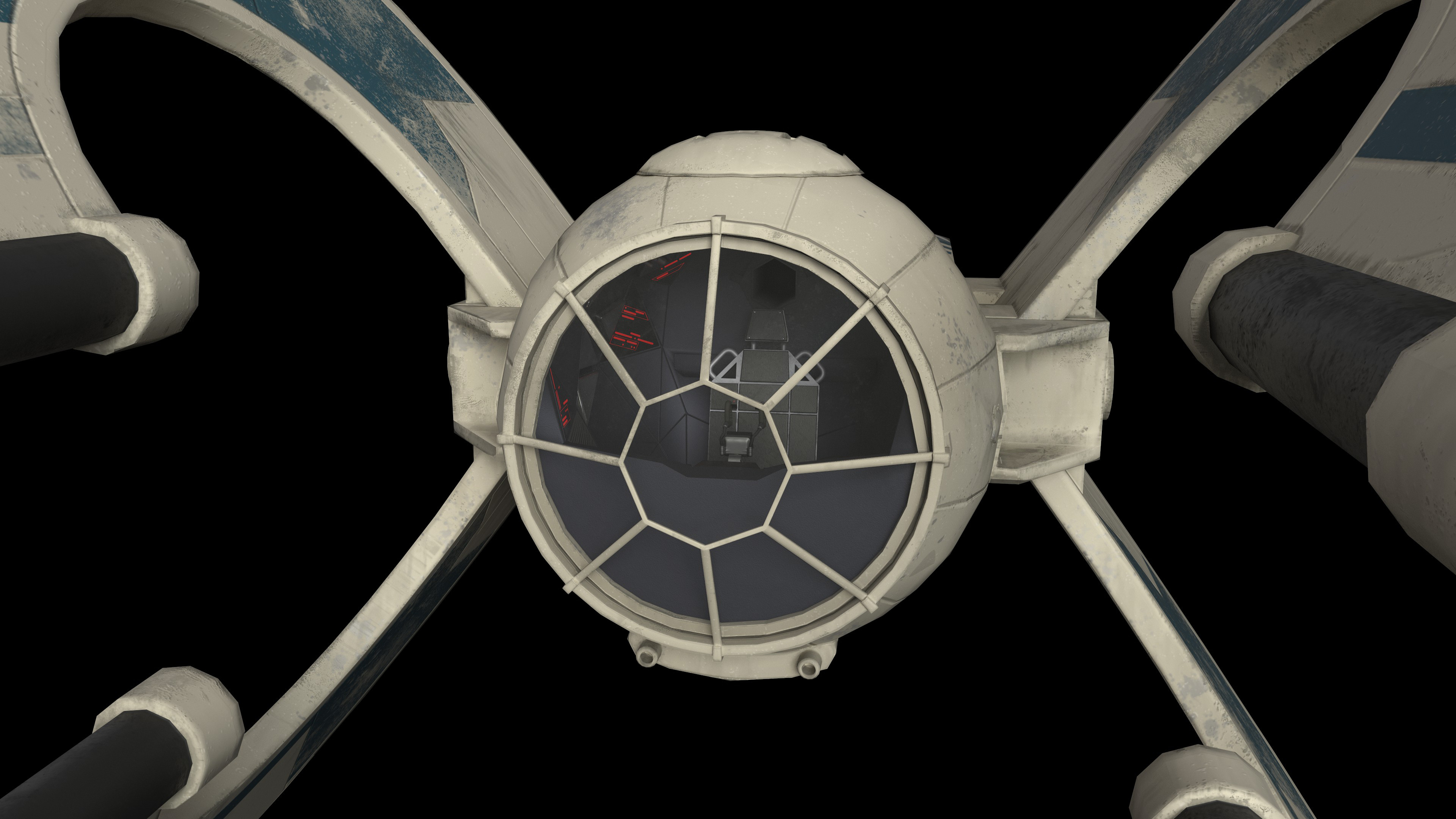 Cockpit Ball Low Poly with Ambient Occlusion