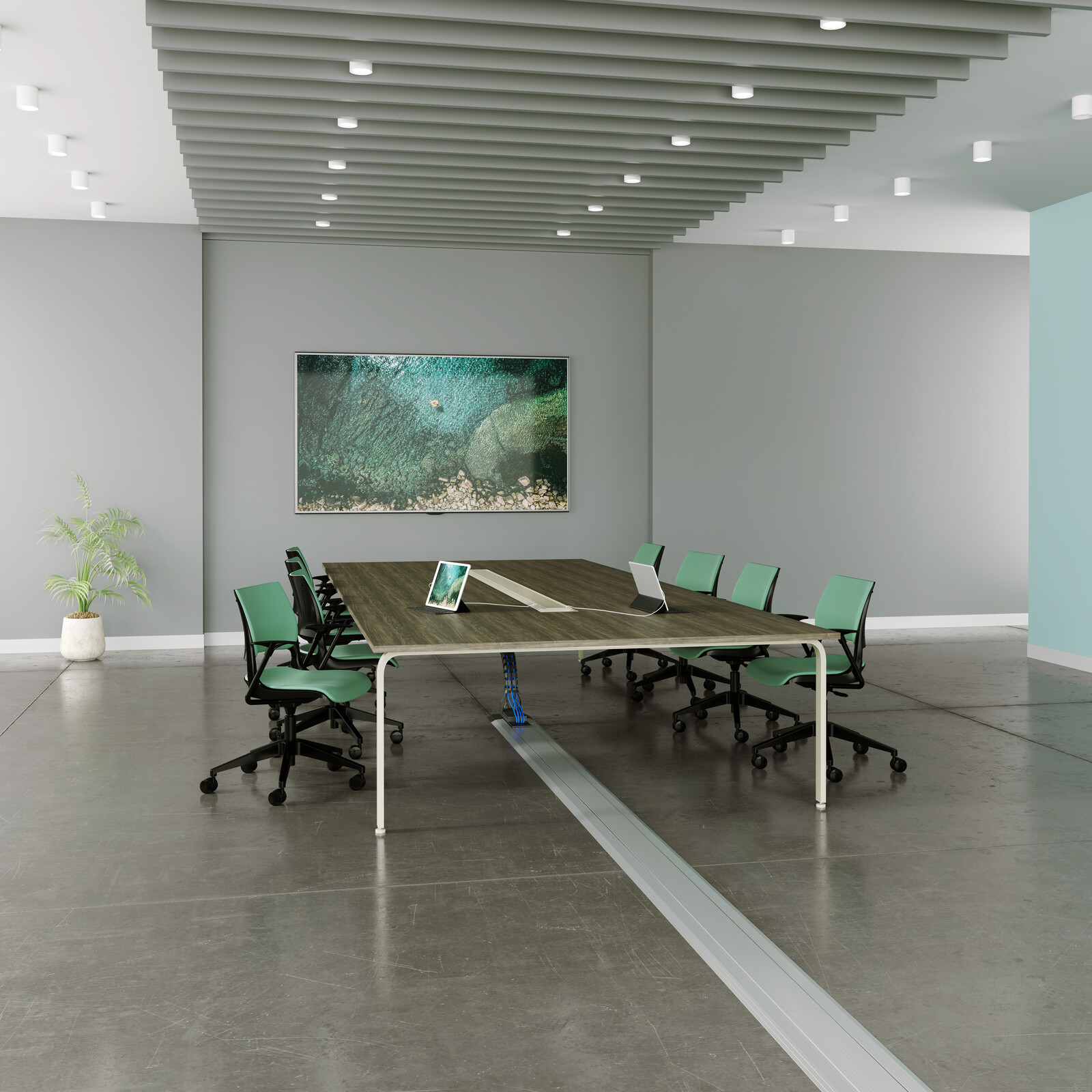 Conference Room with Wire Run