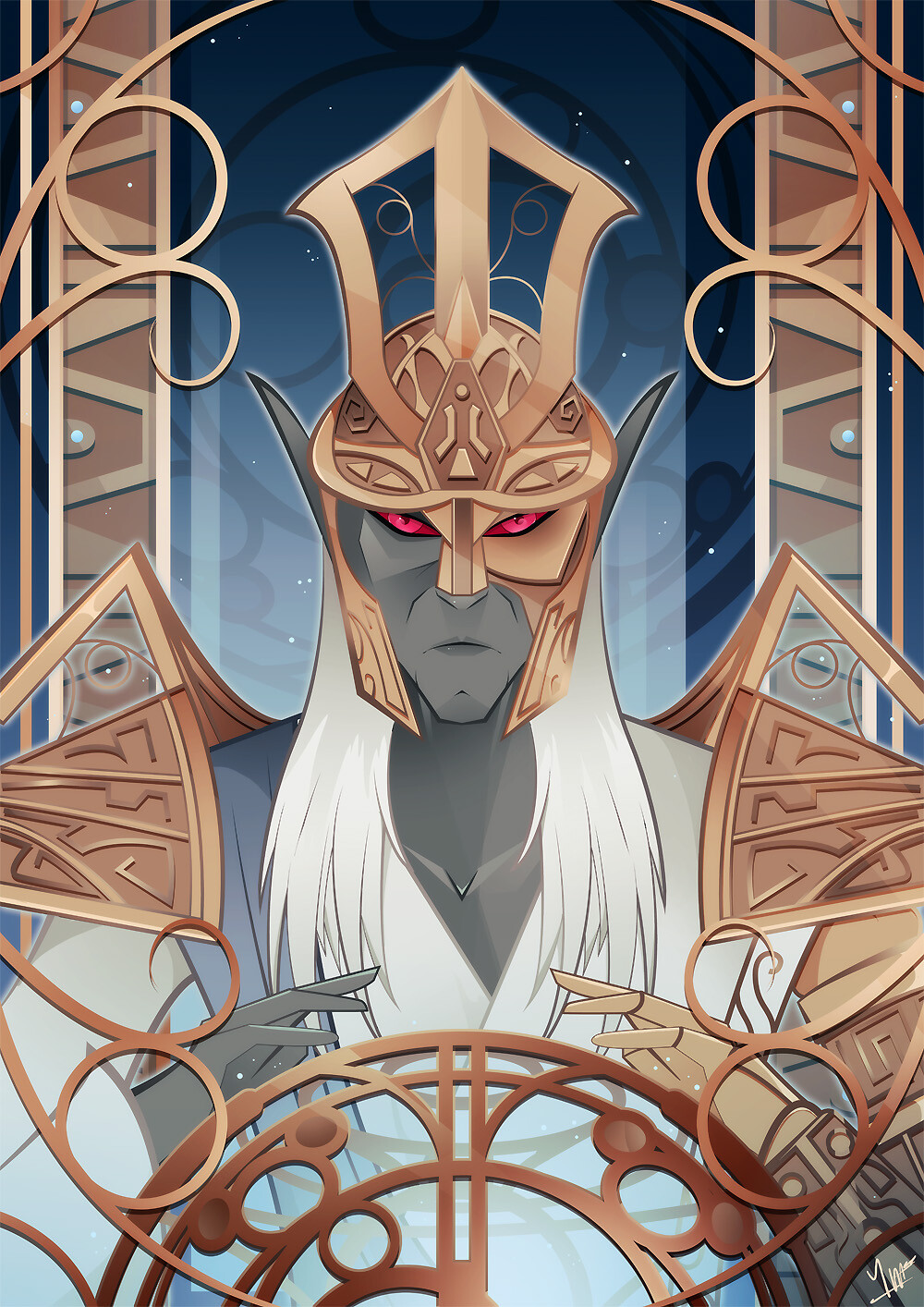 Illustration of Sotha Sil from the Elder Scrolls Online. 