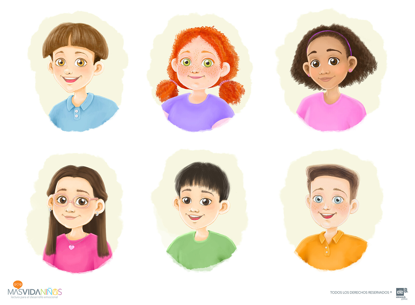 MásVida Niños characters