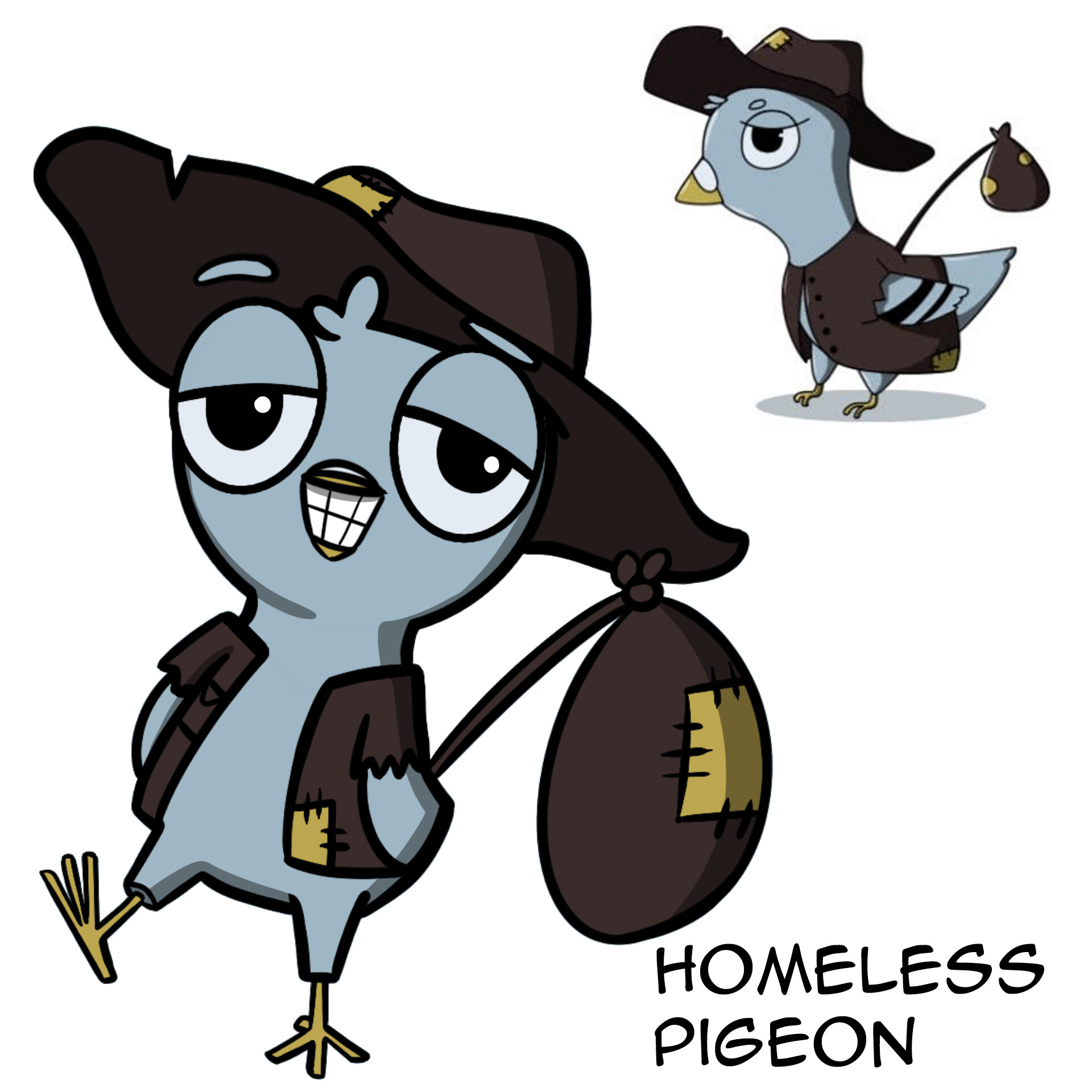 homeless pigeon