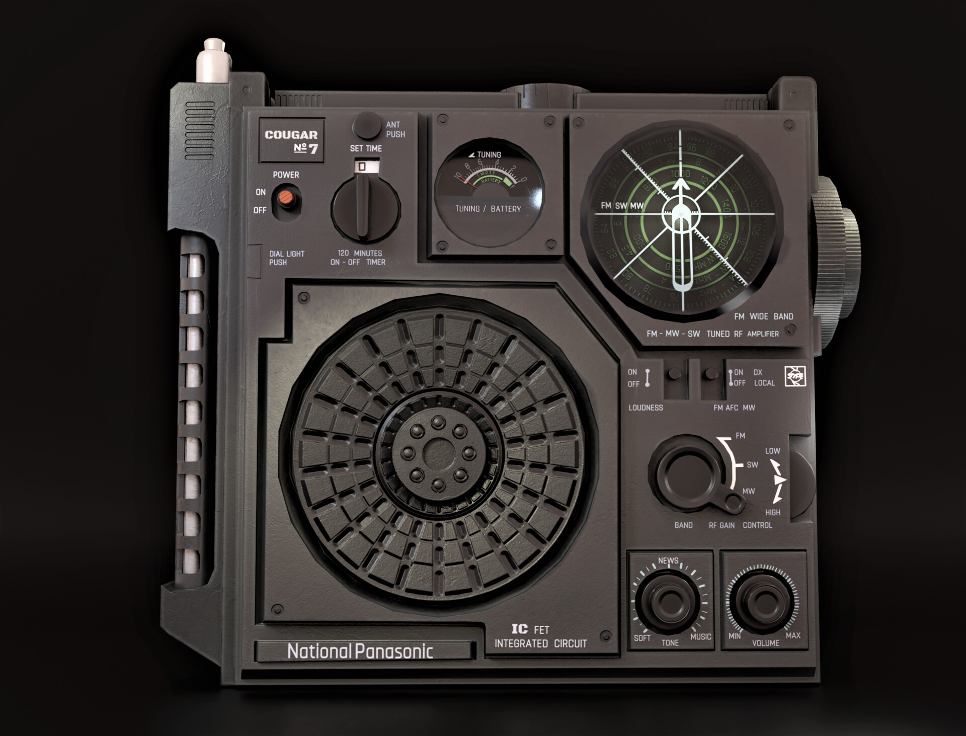NATIONAL Panasonic COUGAR RF-888 ラジオ オーディオ機器 家電・スマホ・カメラ 最終特価
