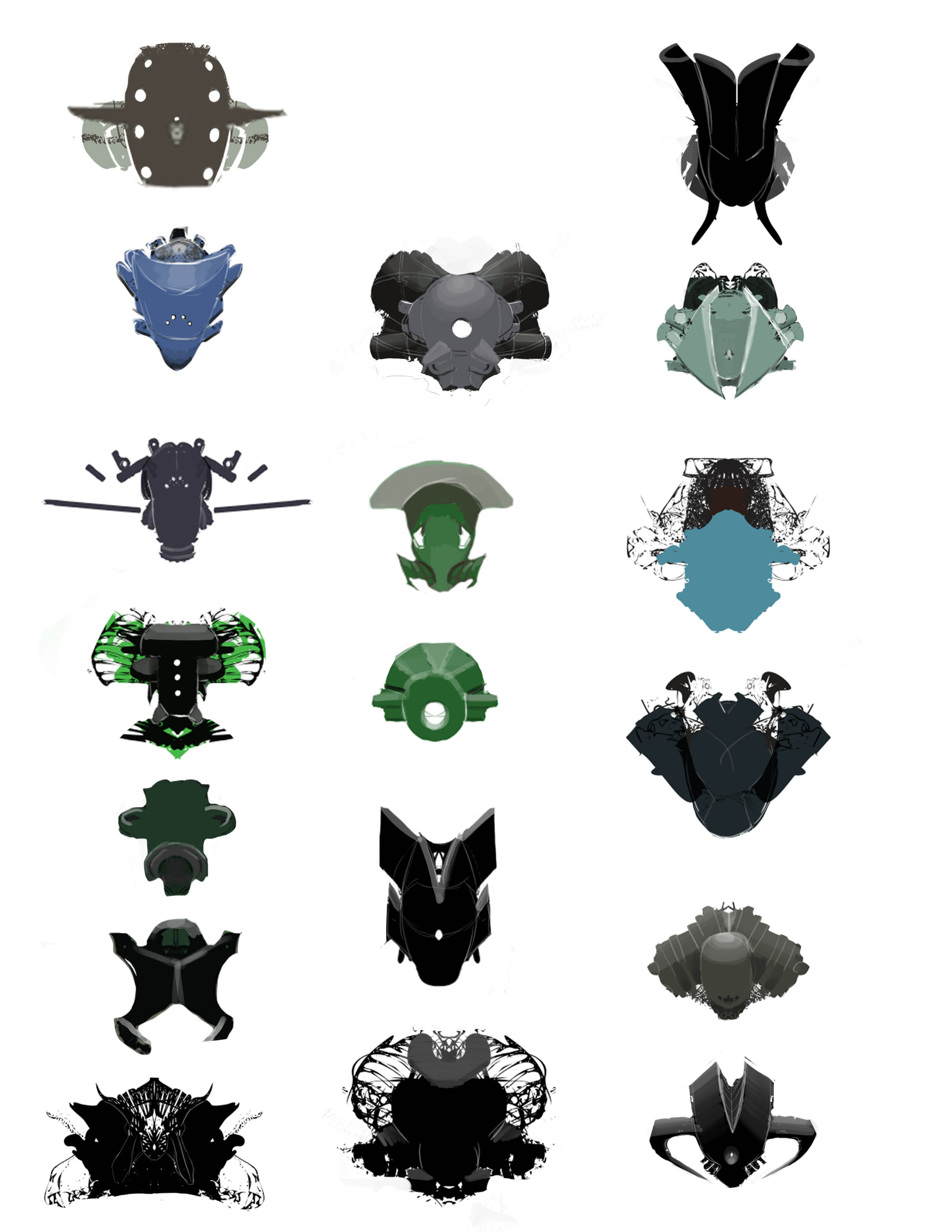 Robot head shape exploration