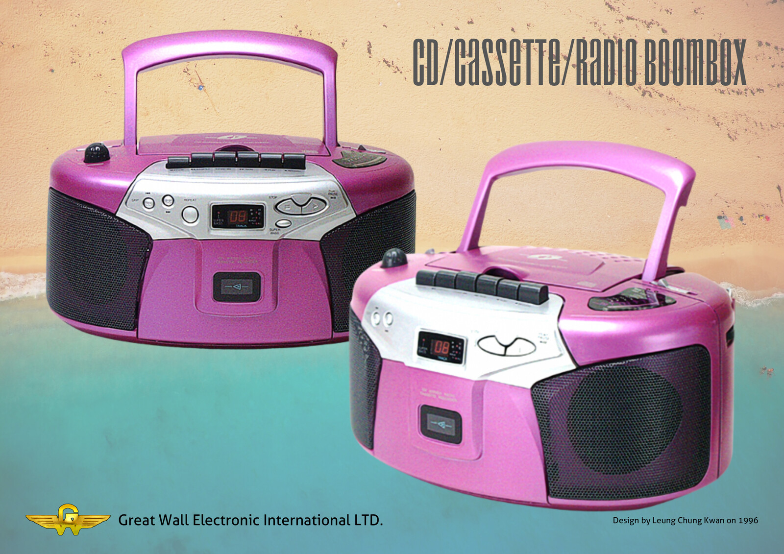 💎 CD / Cassette / AT Radio Boombox | Design by Leung Chung Kwan on 1996 💎
Brand Name︰ALBA / CROWN | Client︰Great Wall Electronics International Limited
More︰http://bit.ly/gw-p16