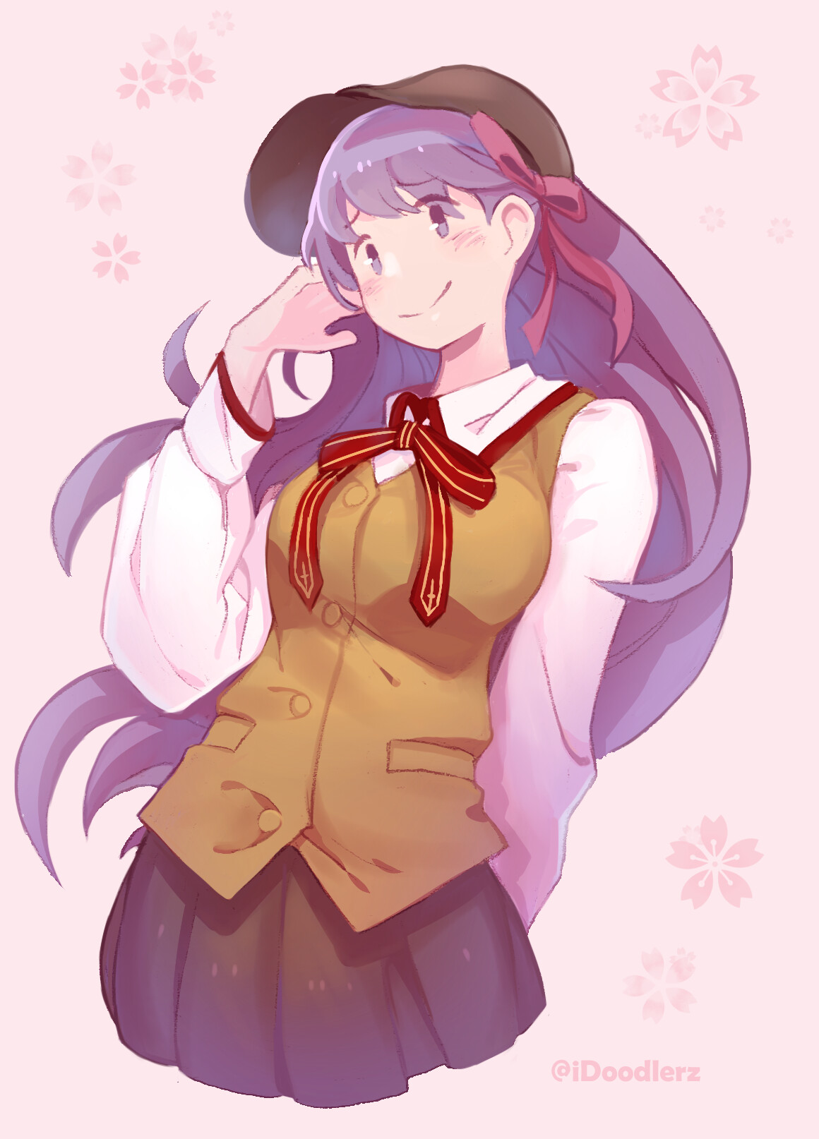 Sakura Matou without her accesory by mawii17 on DeviantArt