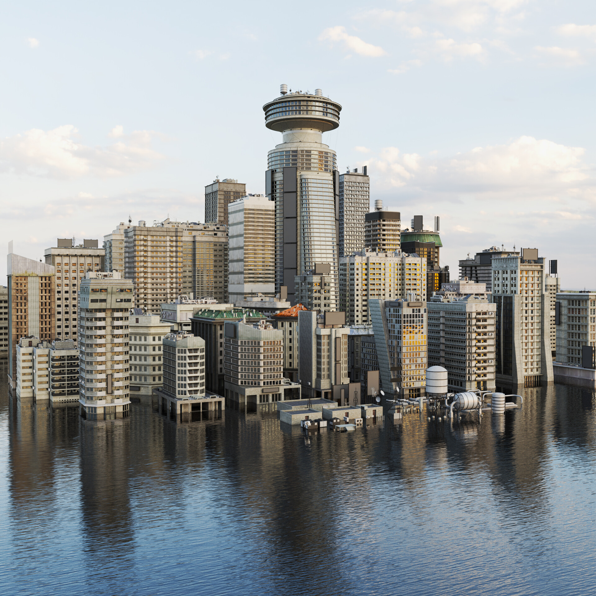 Artstation City Generator Collection Kitbash Building Skyscraper City Town Downtown Work Street 21 Patryk Urbaniak