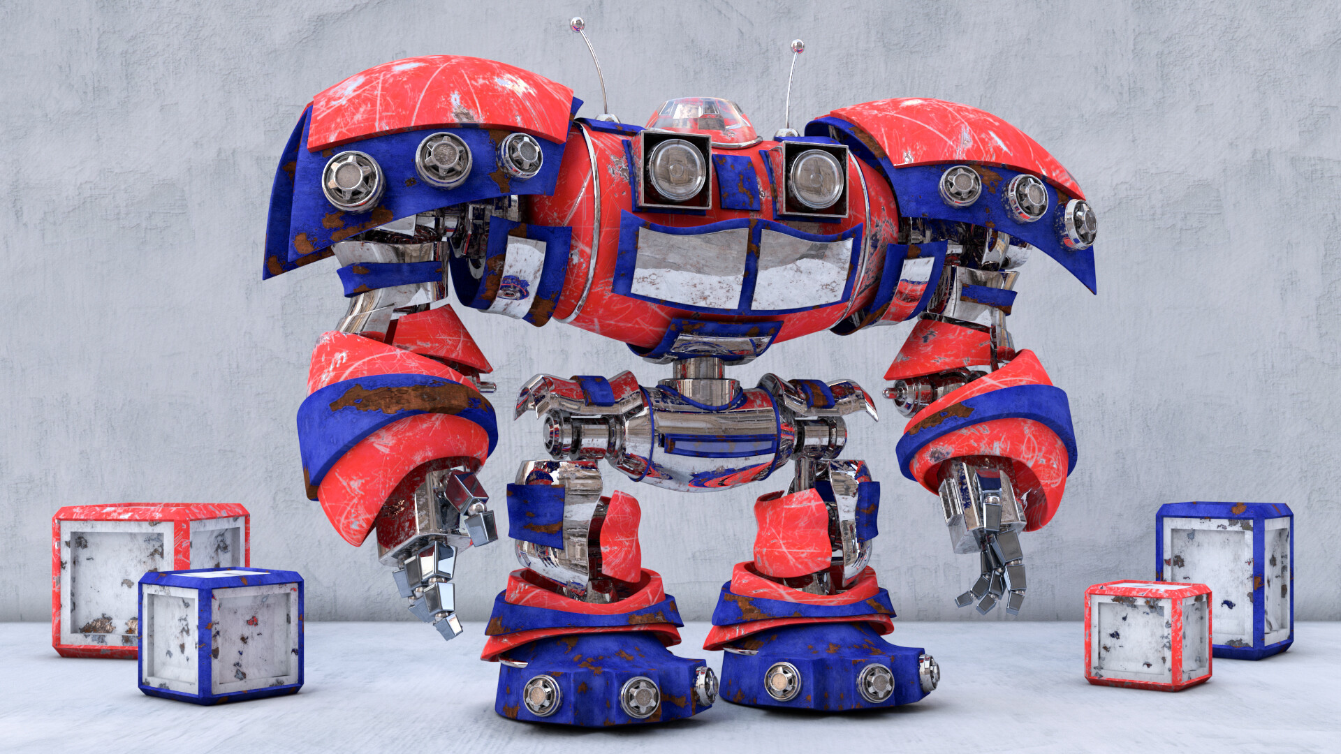 ArtStation - Robot (3D Modeling, Texturing, Lighting)