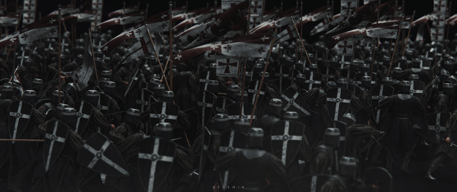 Main Render - Walking Formation - Studio Scene