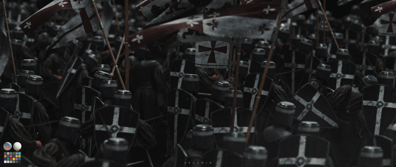 Walking Formation Scene - Shot 01 - With Machbet (Lightning Setup)