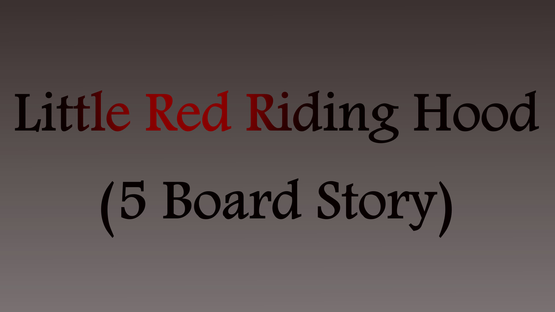 Artstation Little Red Riding Hood 5 Board Story Quinn Hardie