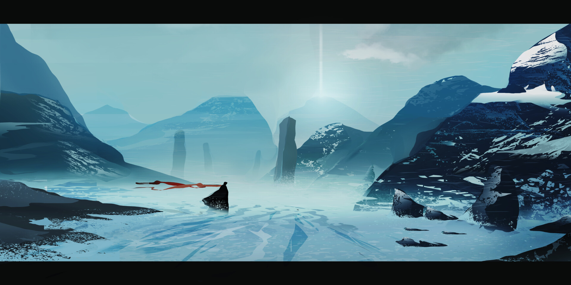 ArtStation - Frozen Journey sketch