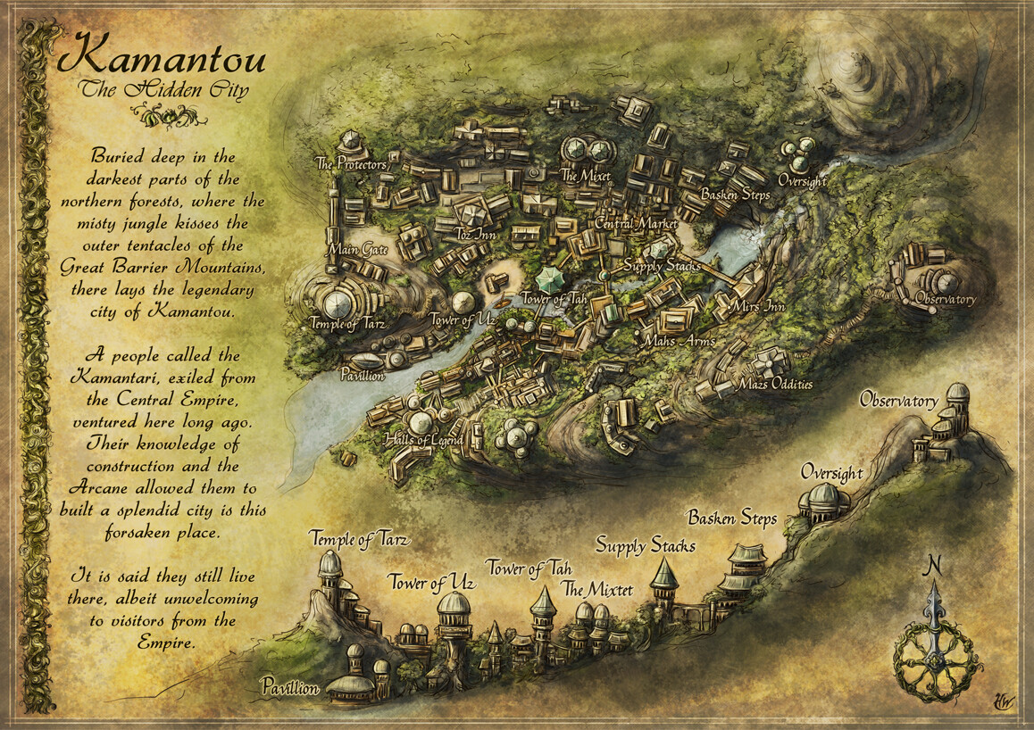 A fantasy city map