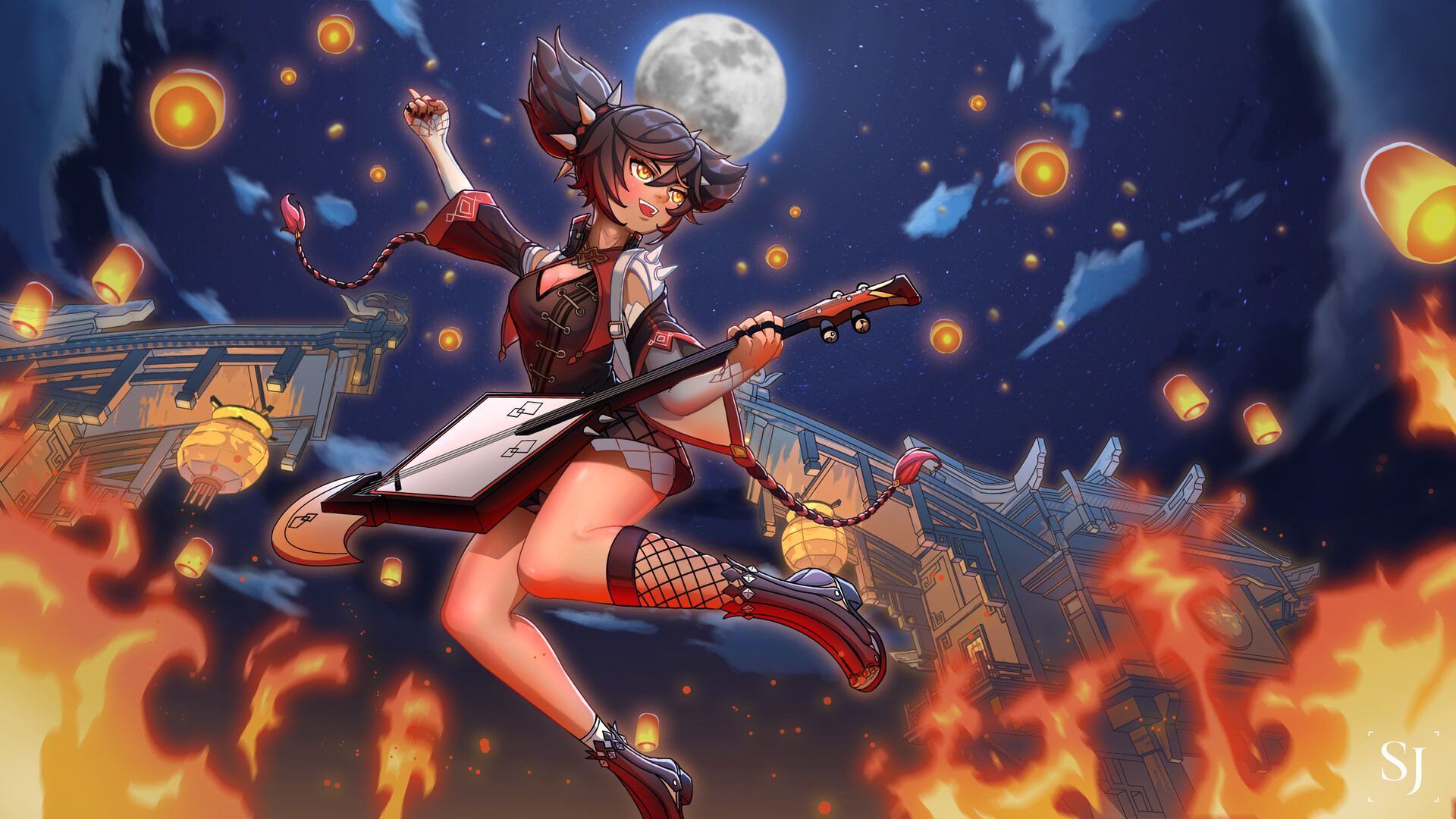 ArtStation - A Sea of Light - Liyue Rockstar Xinyan