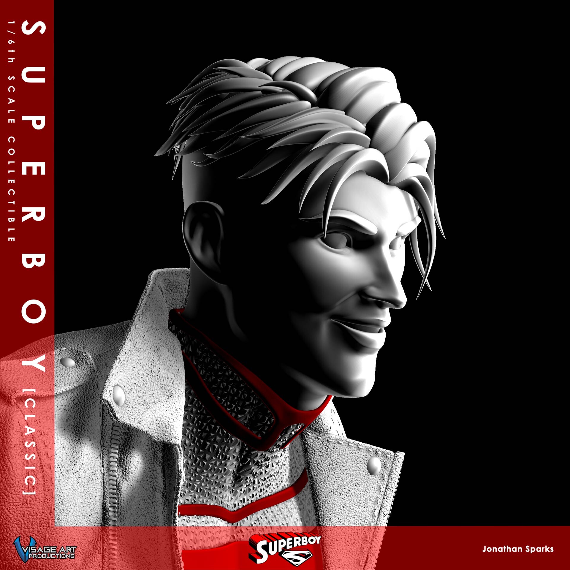 Jonathan Sparks Visage Art Productions - Superboy inspired